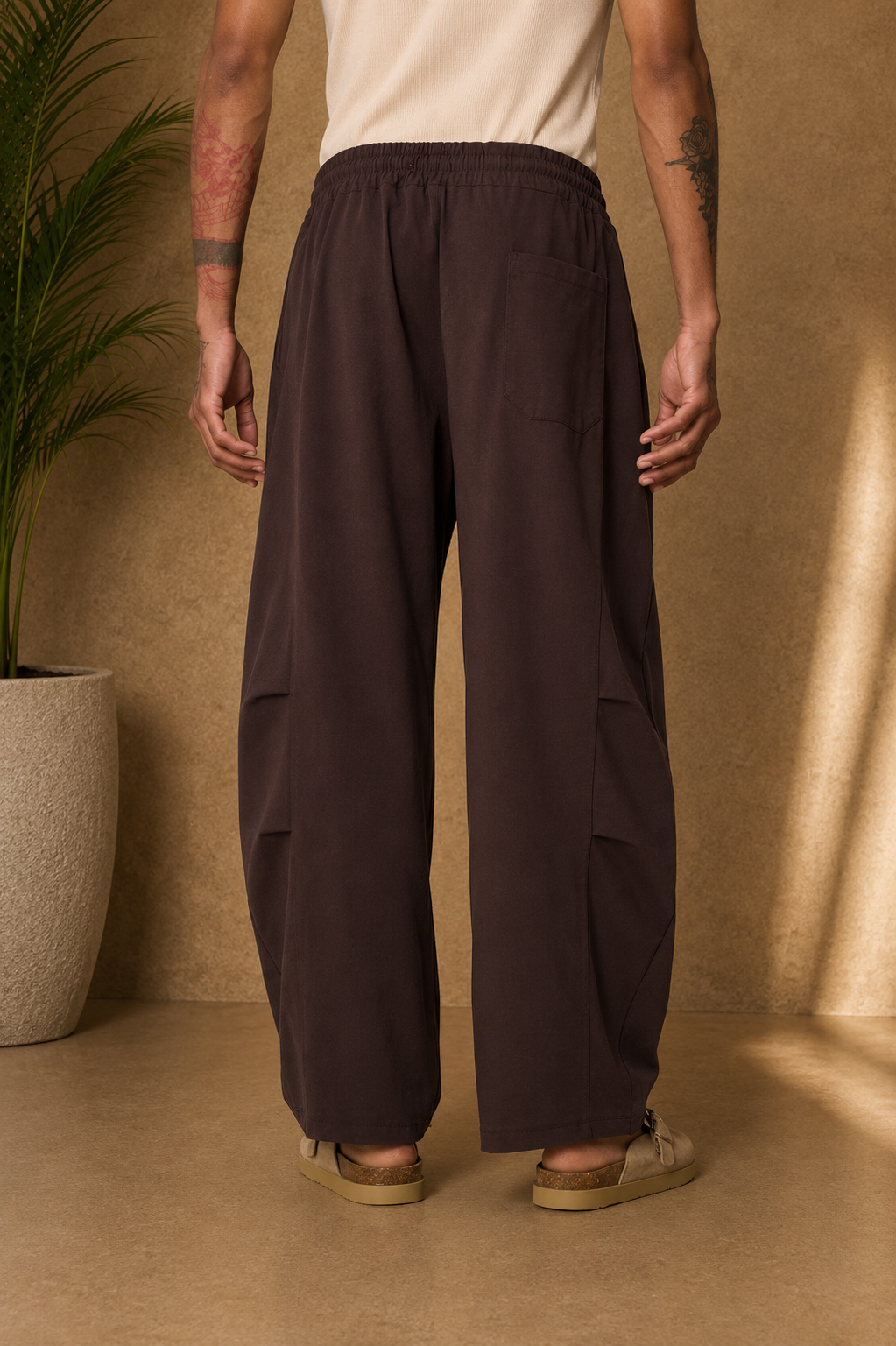 Pantalon ballon marron
