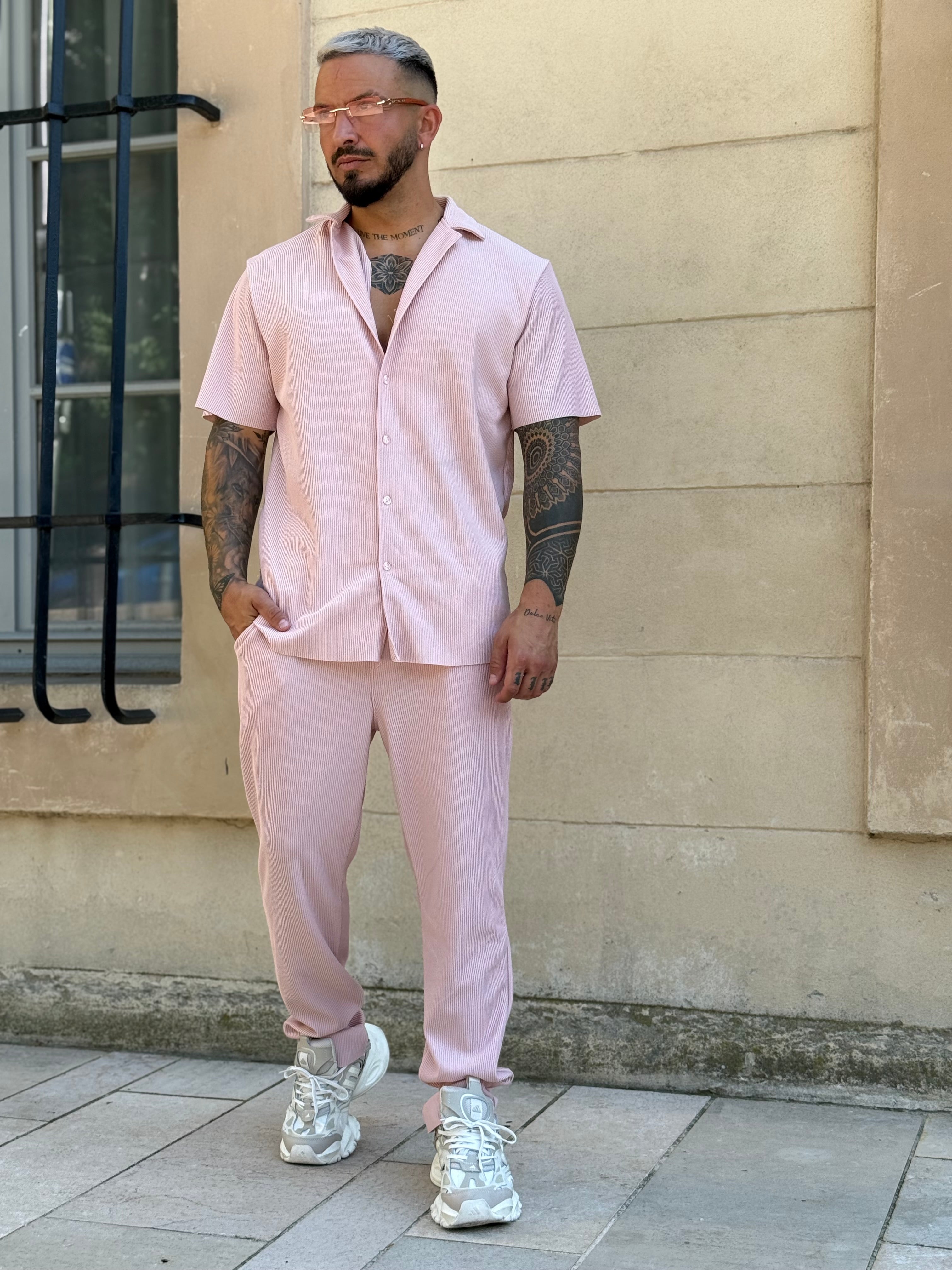 Ensemble Pablo Chemise pantalon Rose