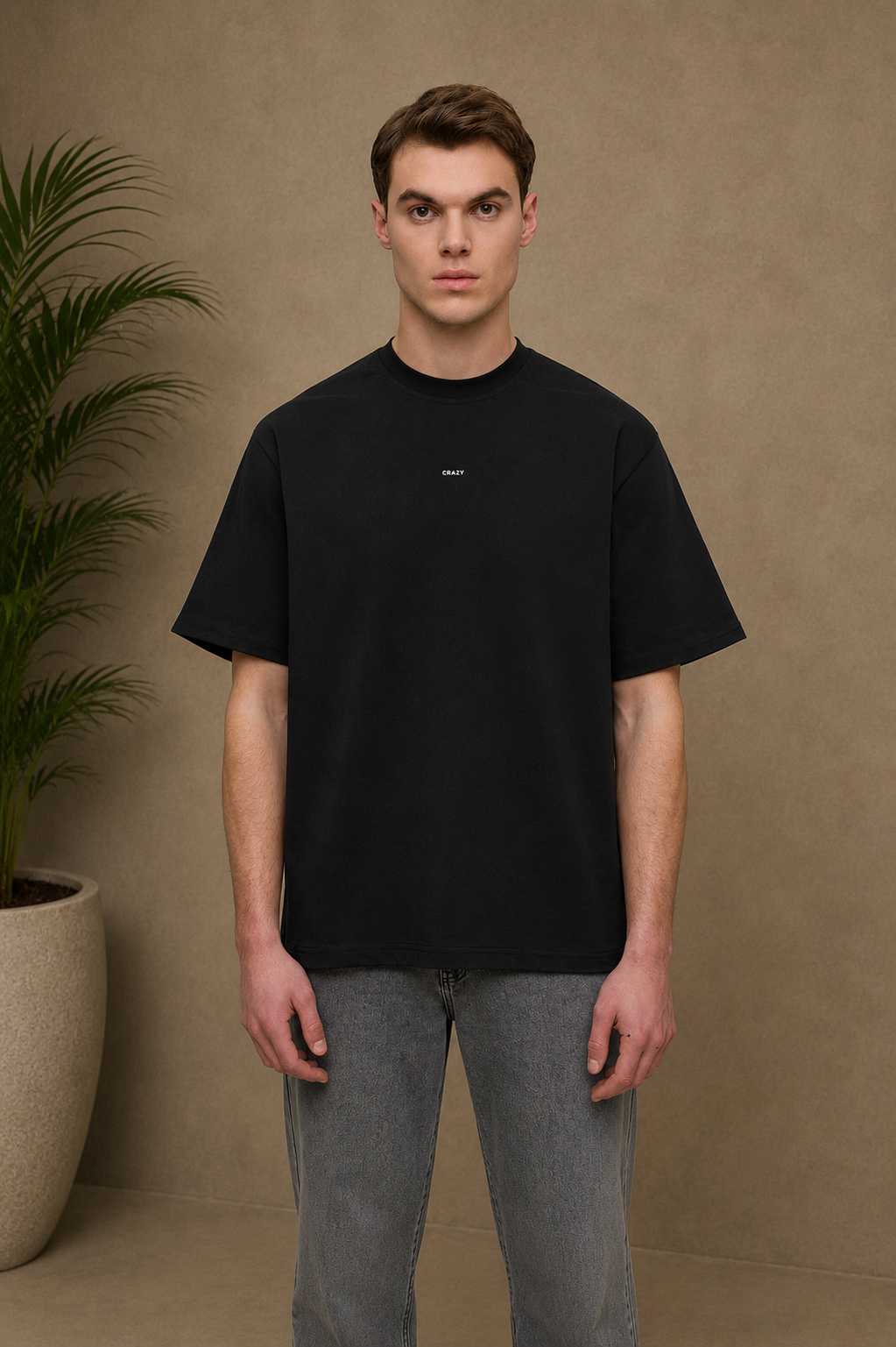 T-shirt Crazy noir