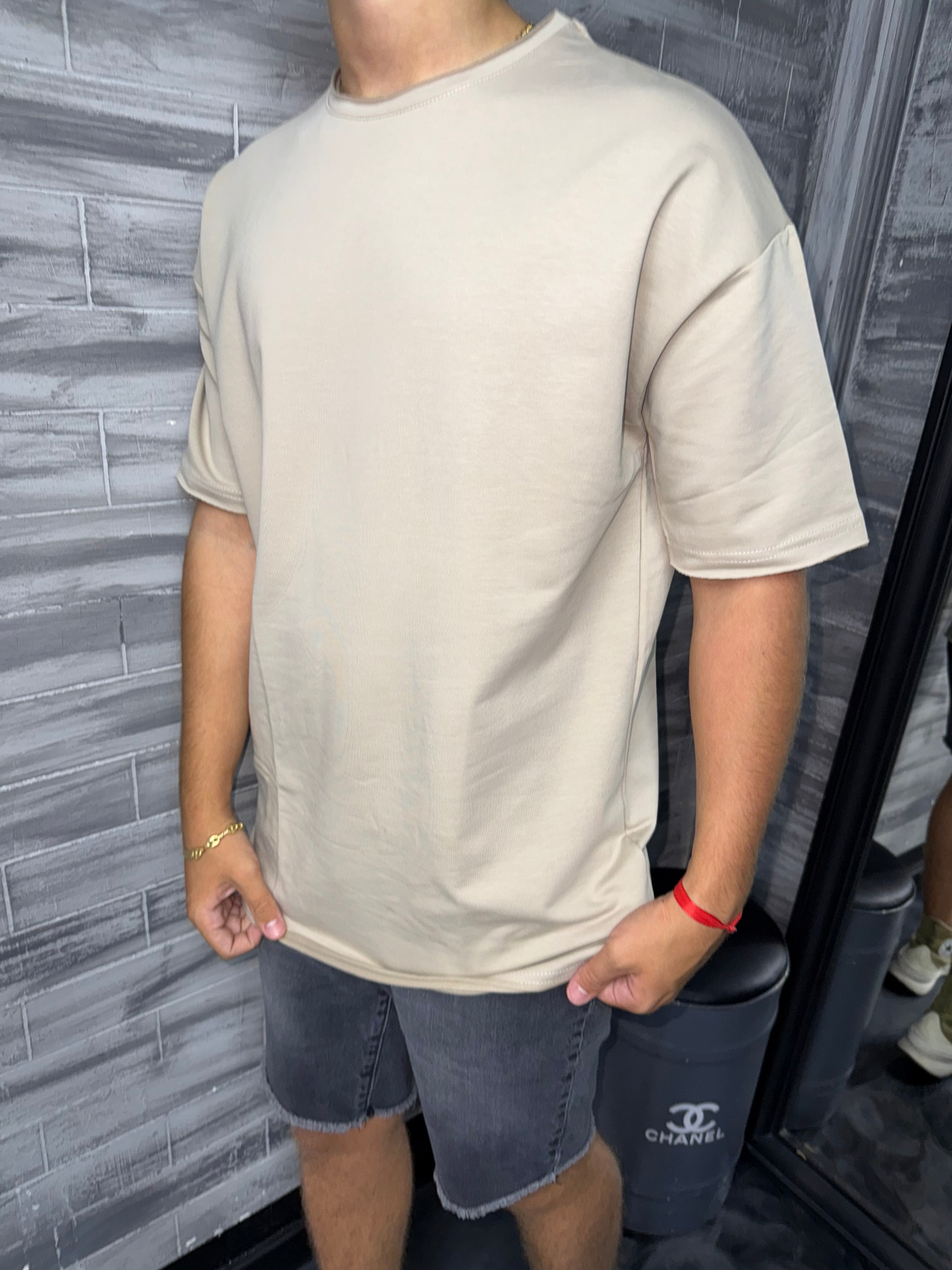 T-shirt Oversize uni beige
