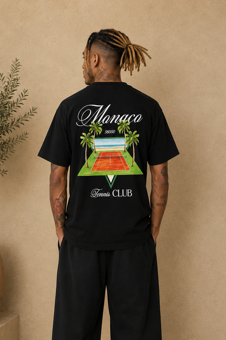 T-Shirt Monaco Tennis noir