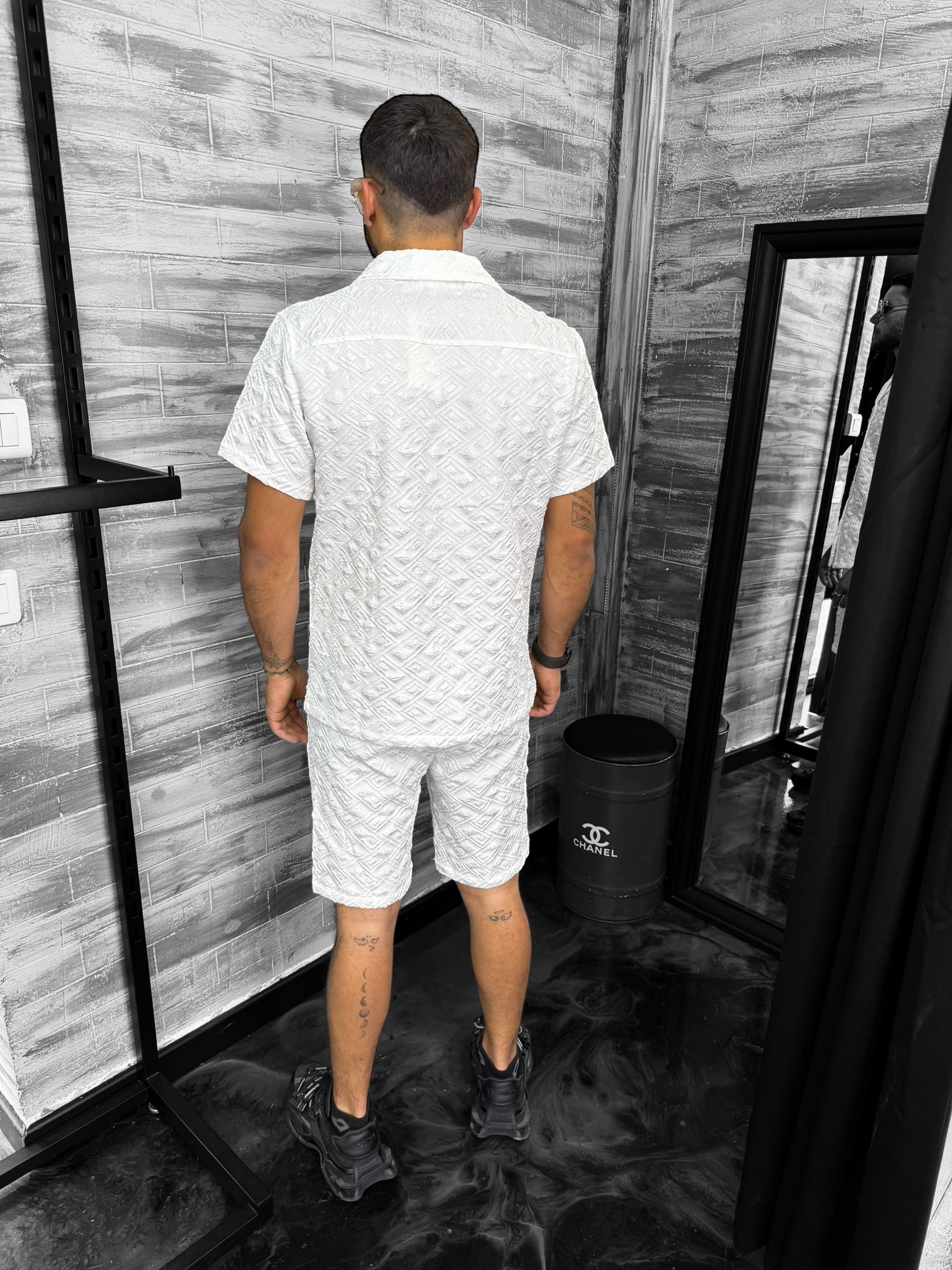 Ensemble Napoli short + chemise blanc