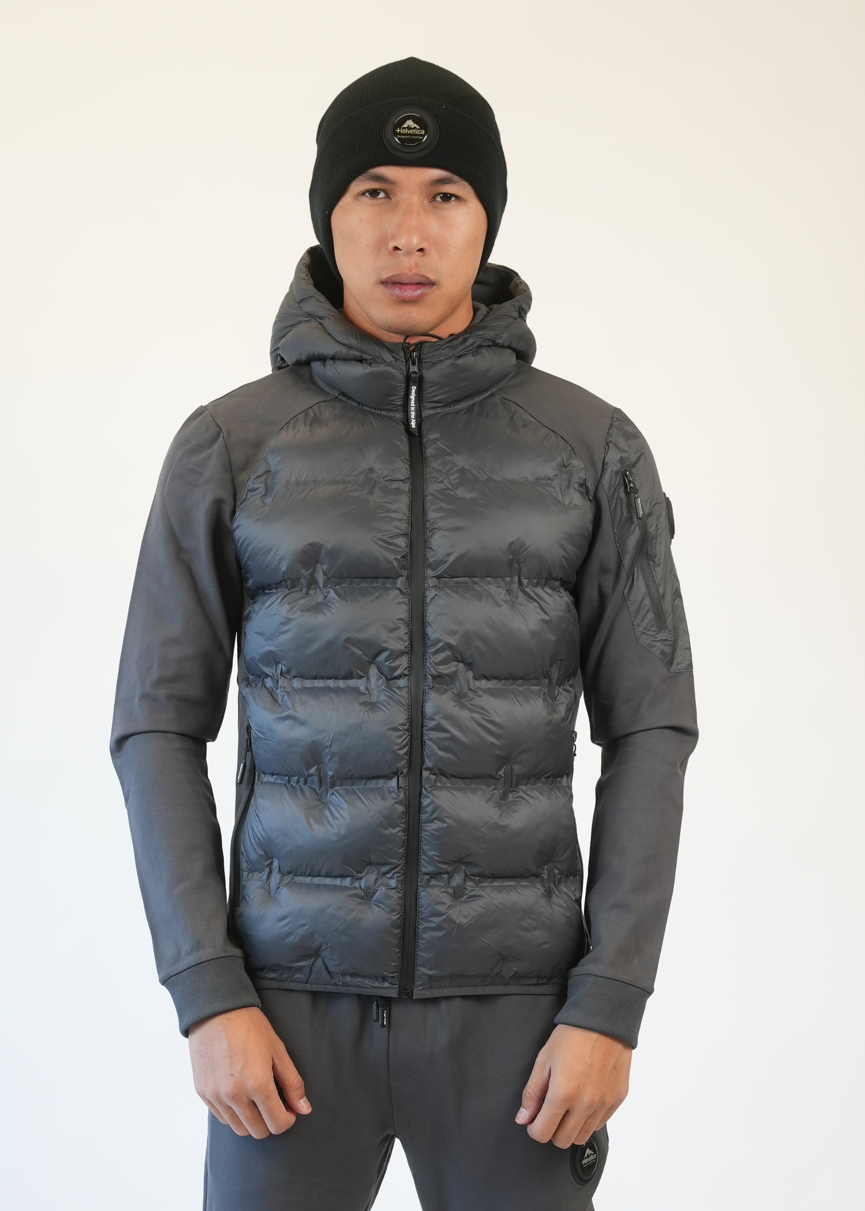 Helvetica - Veste doudoune Isere Dark Grey