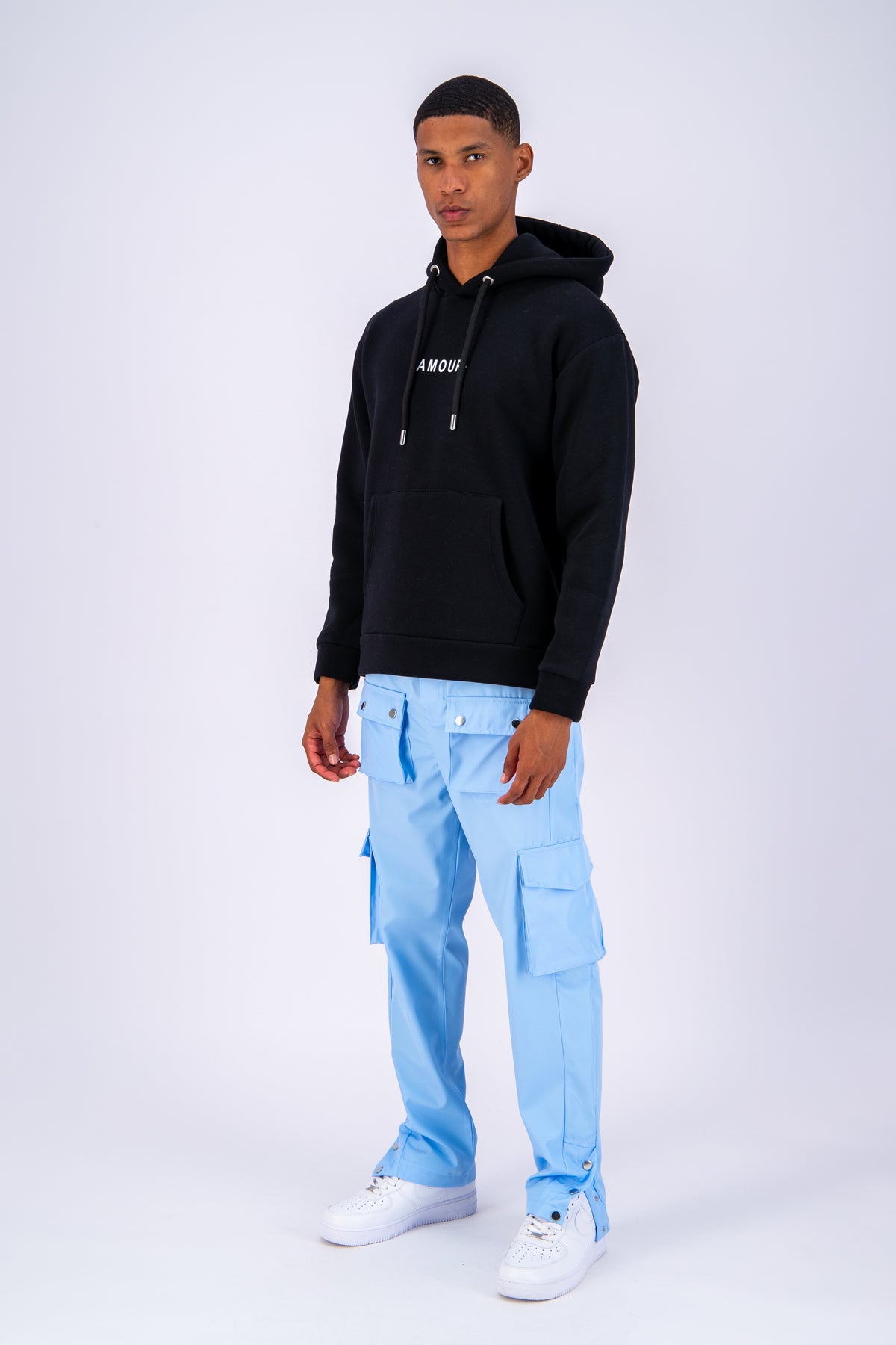Sweat capuche Amour noir