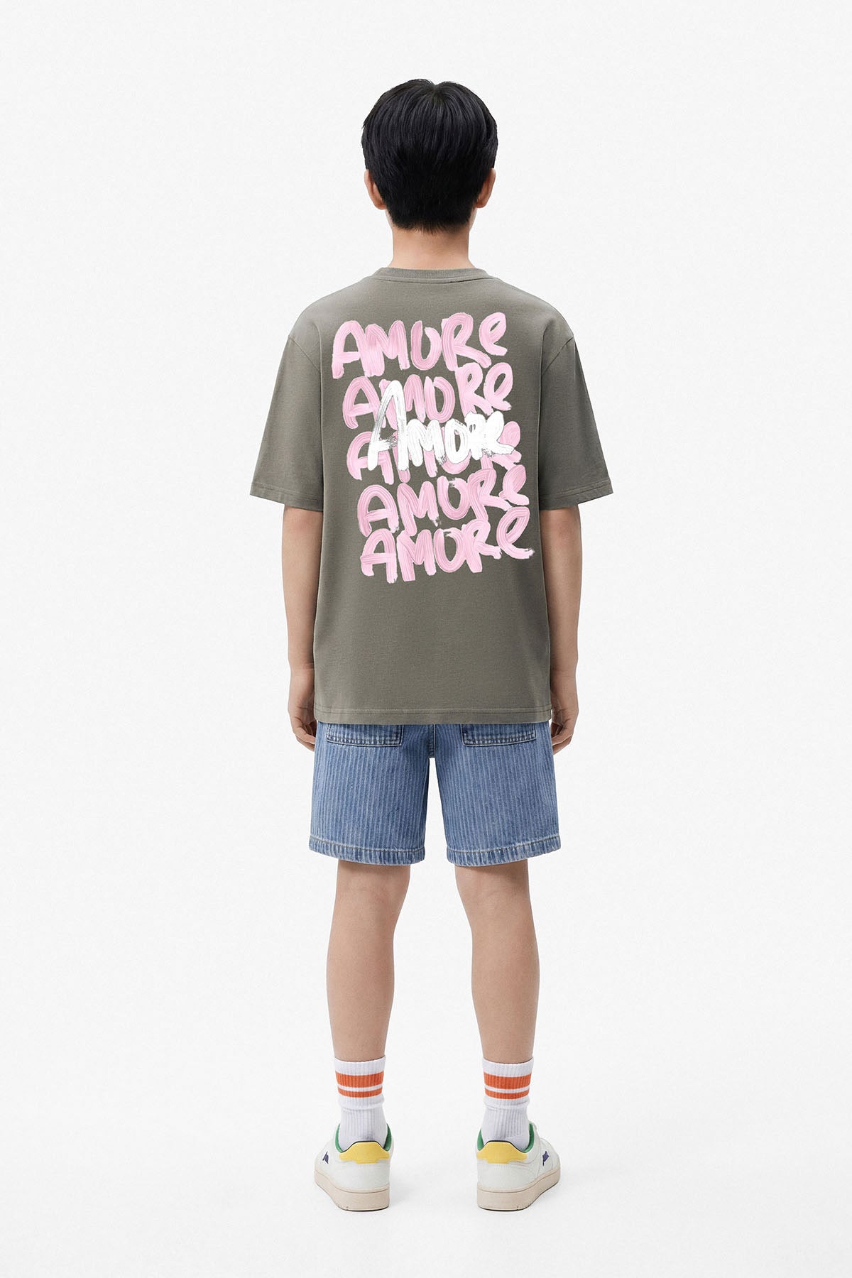 T-shirt enfant Amore kaki