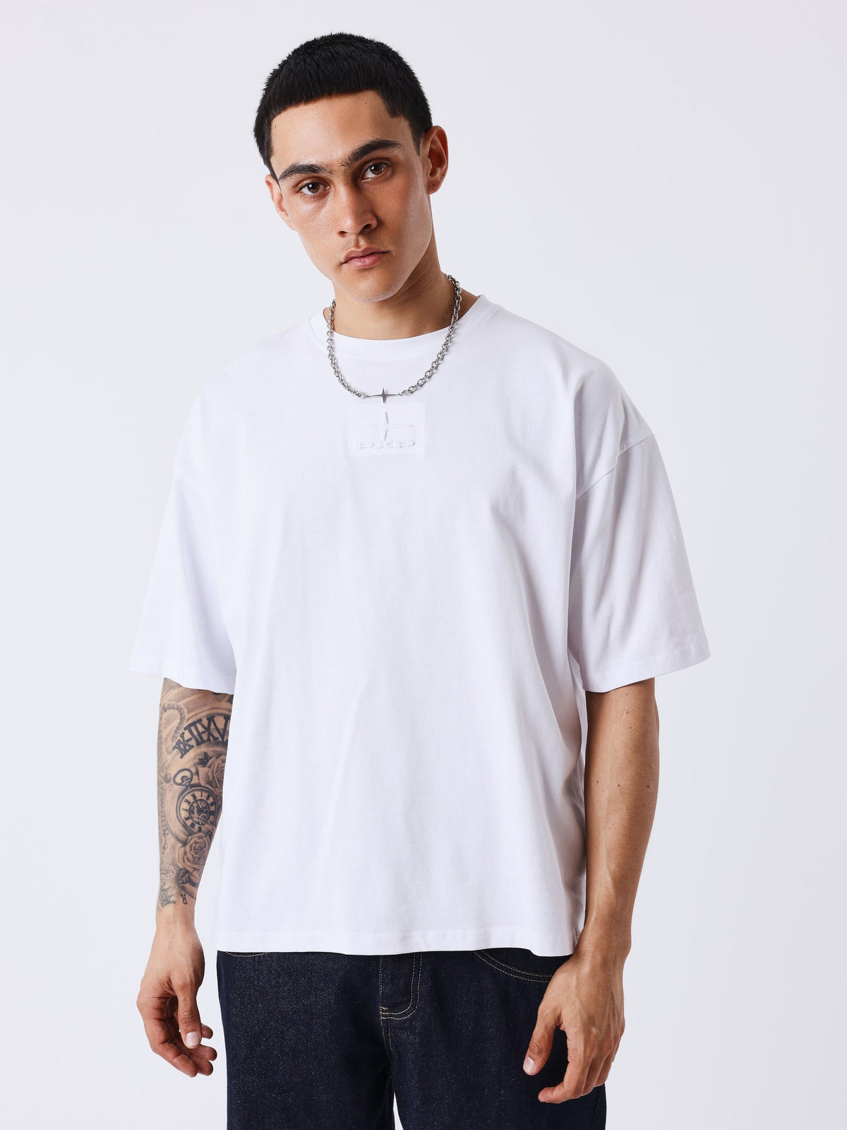 PXP - T-SHIRT MOTIF EMBOSSÉ BLANC