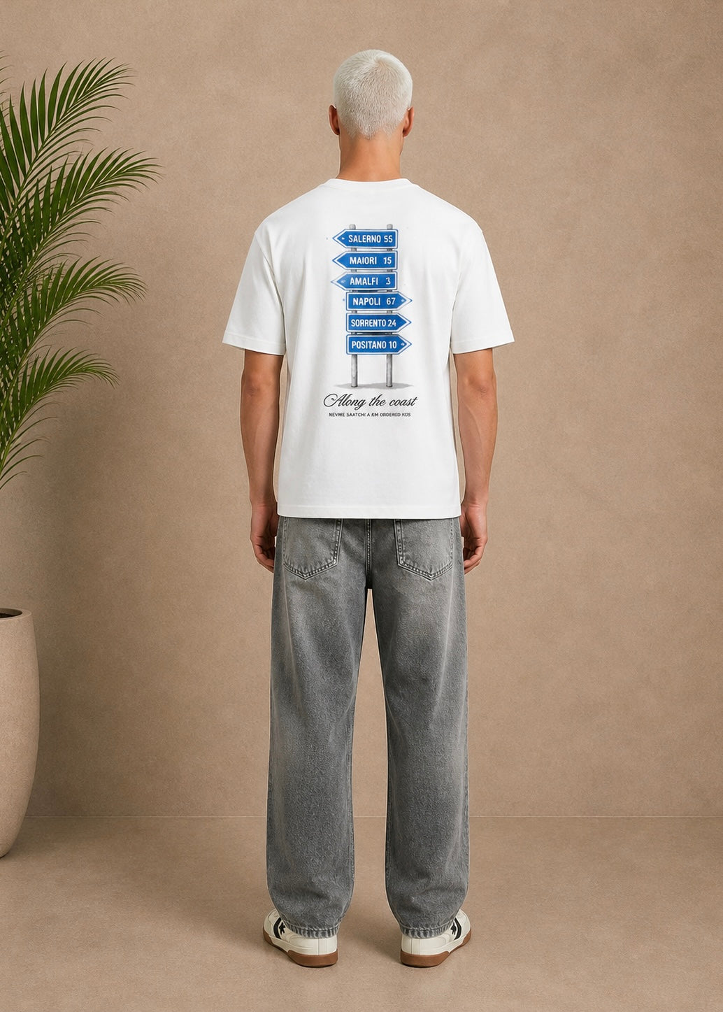 T-shirt Along the Coast blanc