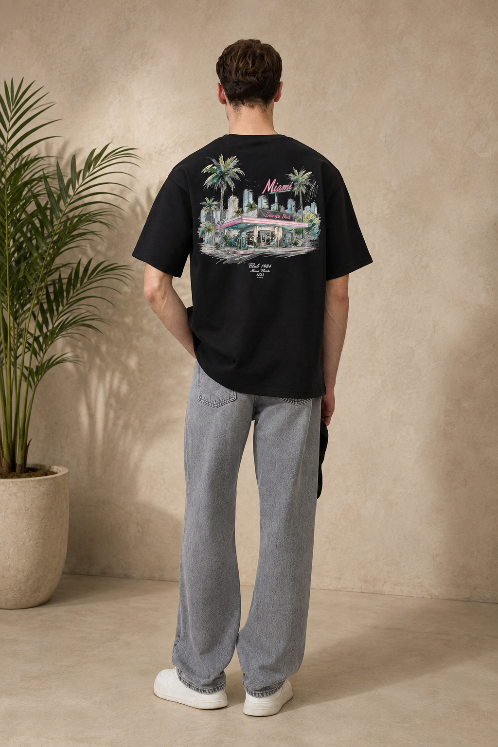 T-shirt Miami noir