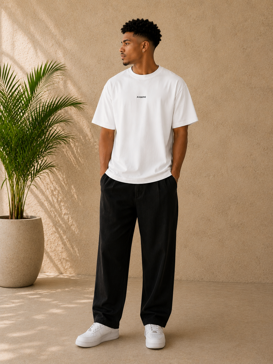 T-shirt Asdepic Signature blanc