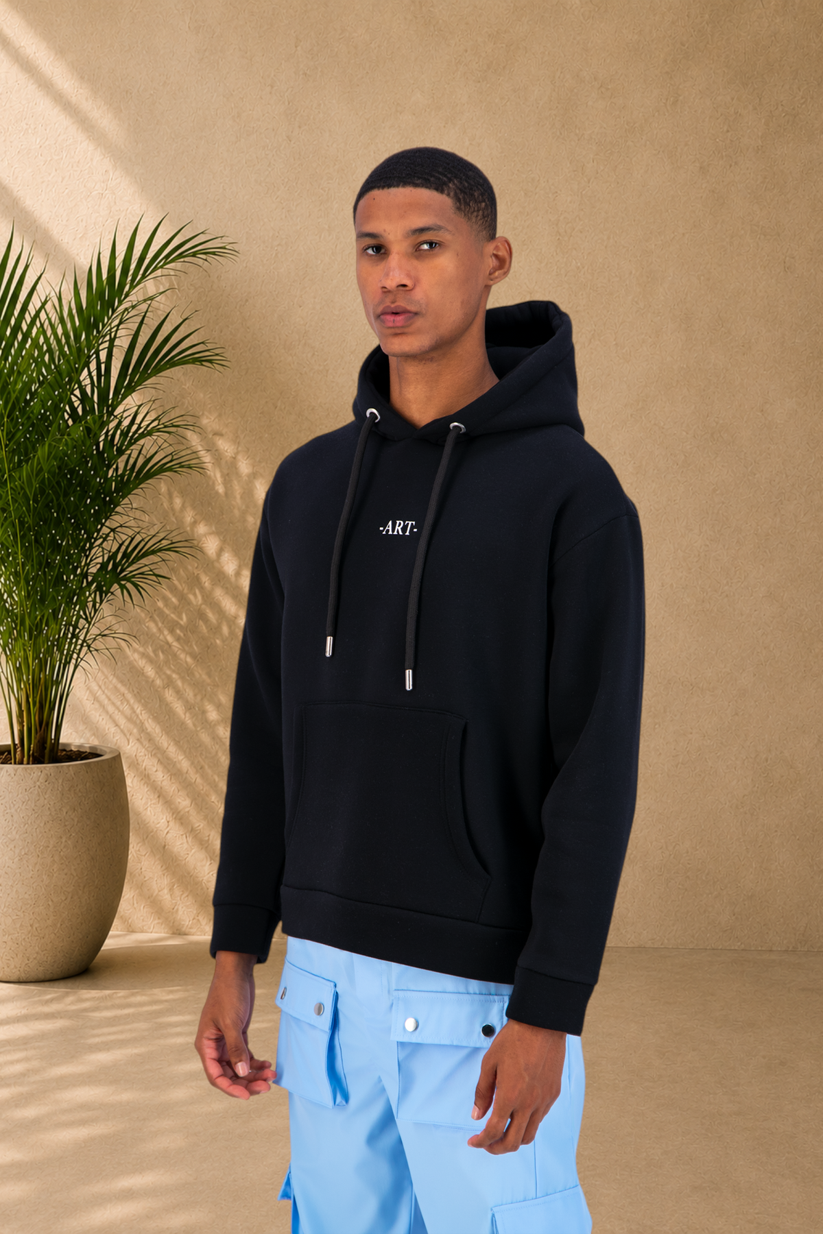 Sweat capuche noir Van Gogh