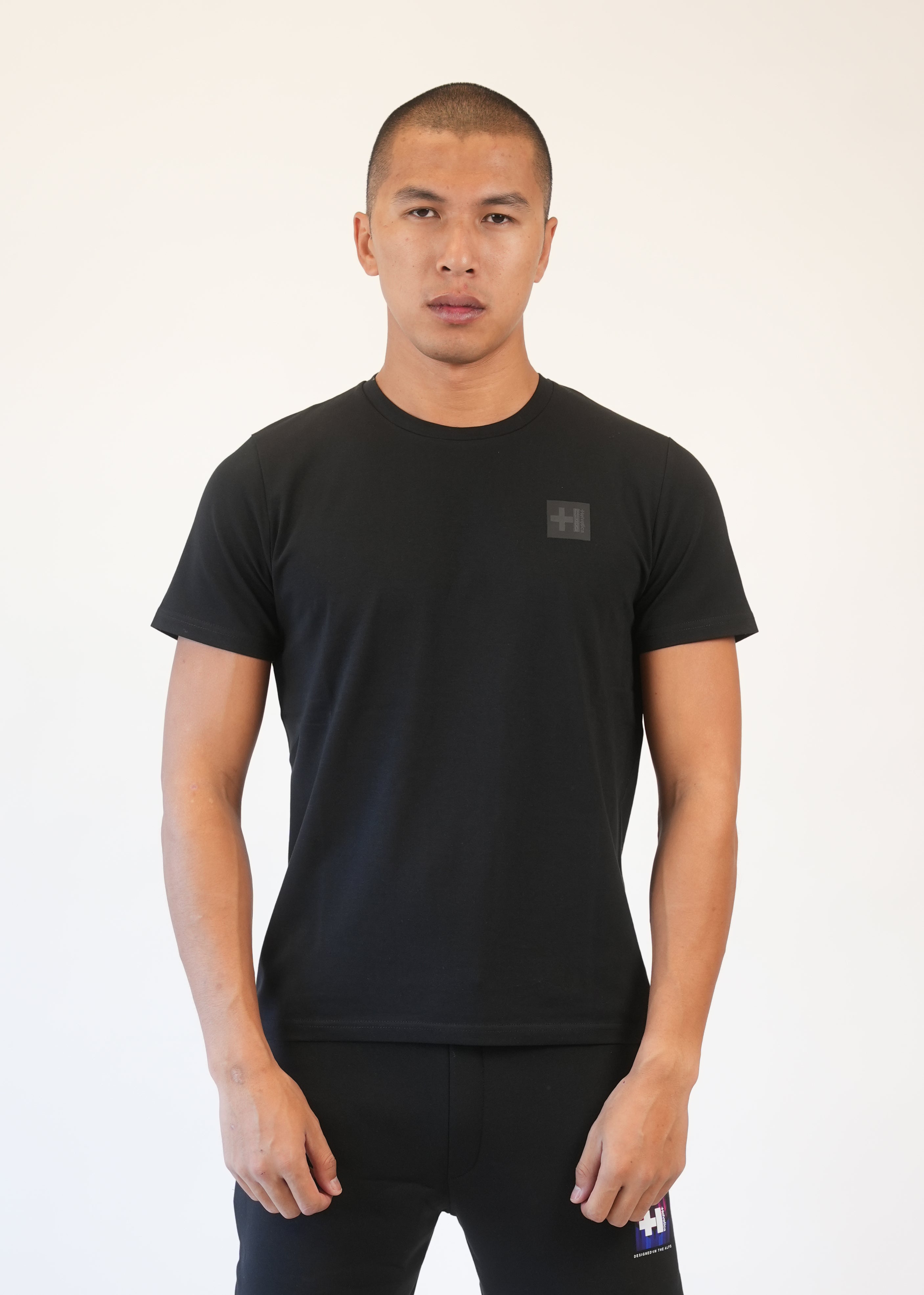 Helvetica - T-shirt Square noir