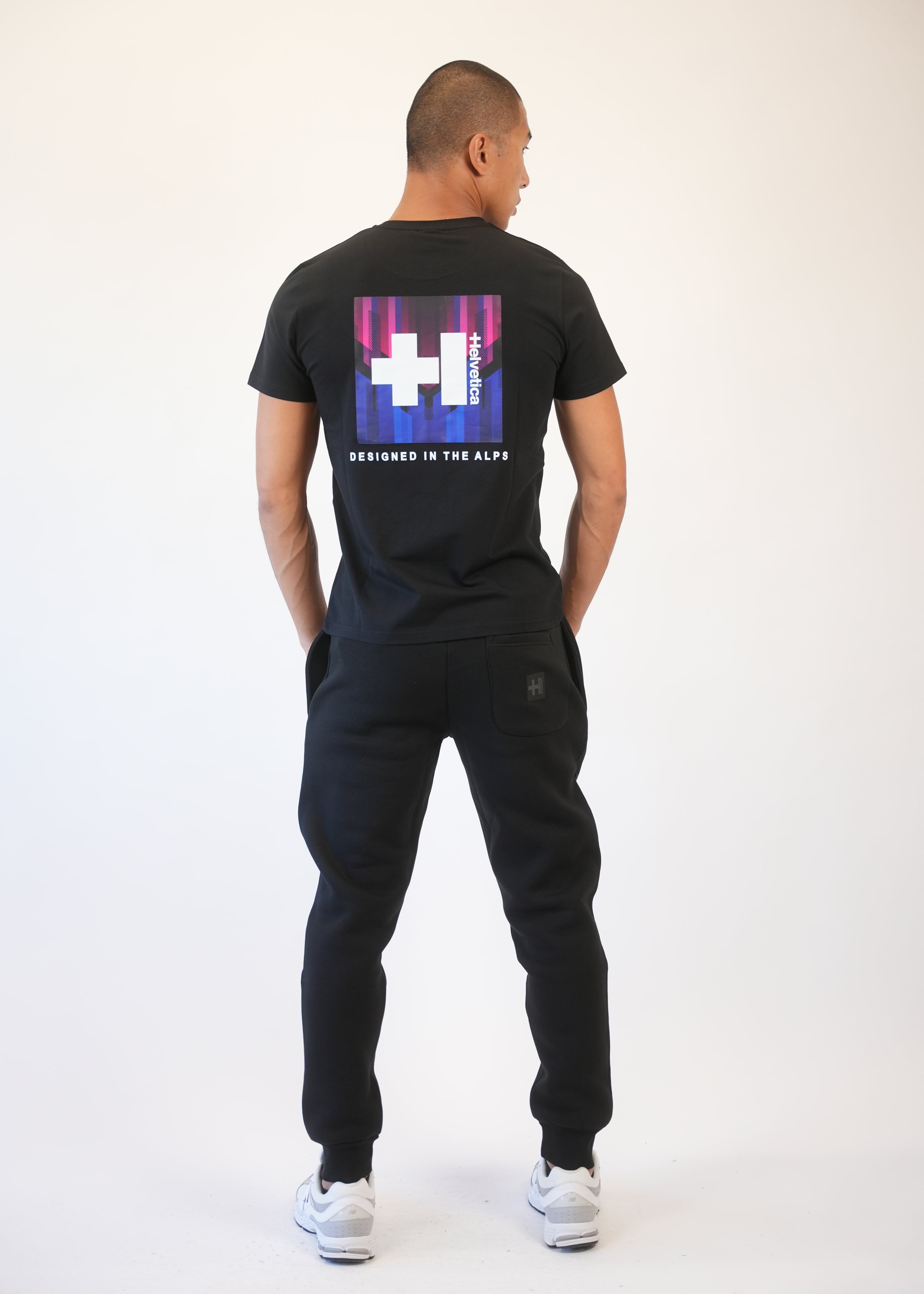 Helvetica - T-shirt Square noir