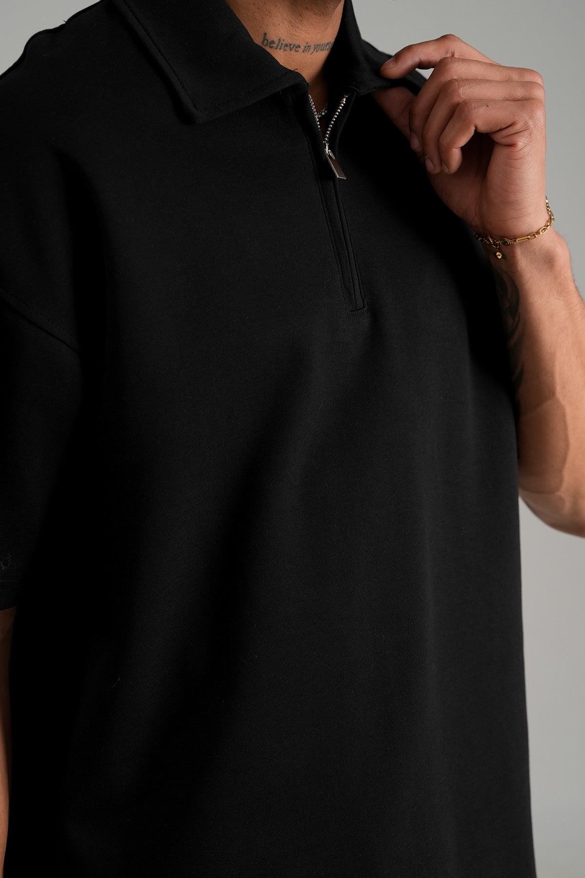 Ensemble noir Polo zip + pantalon