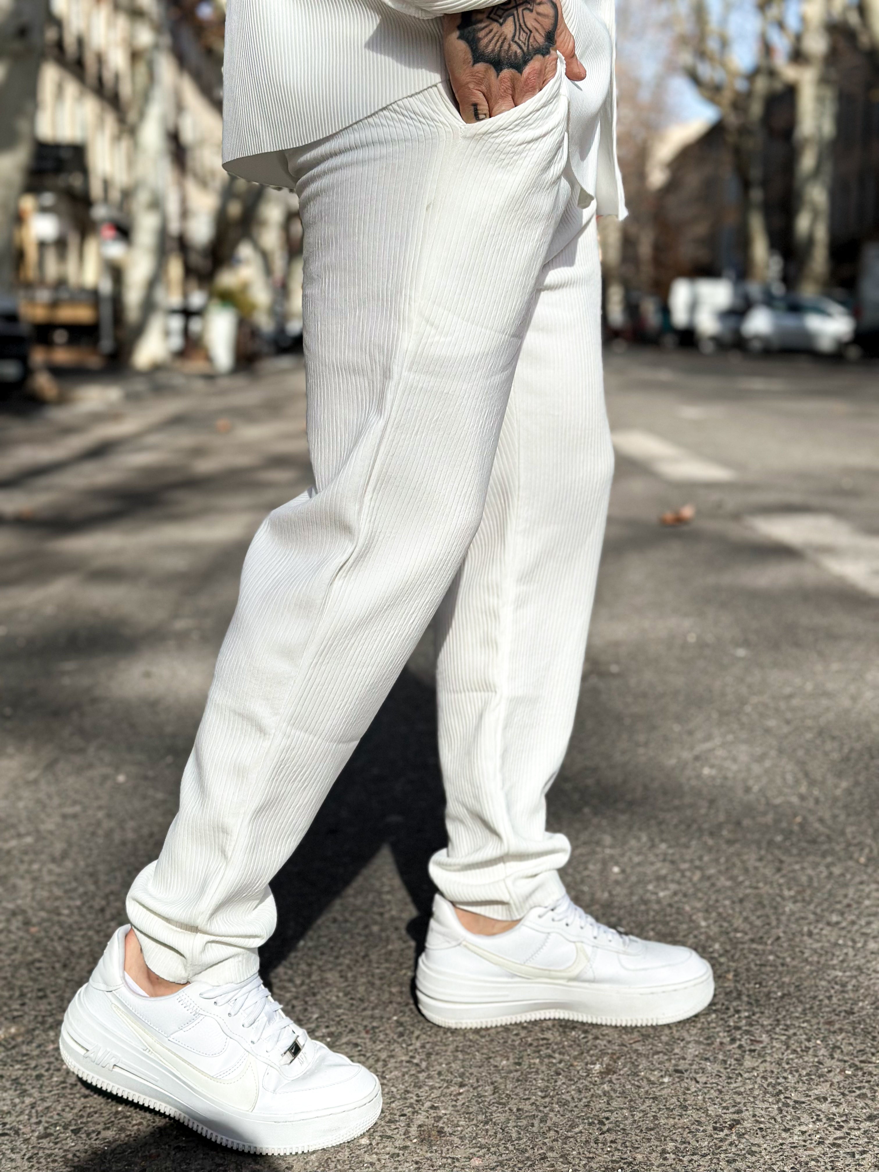 Pantalon Pablo blanc texturé - Stayin