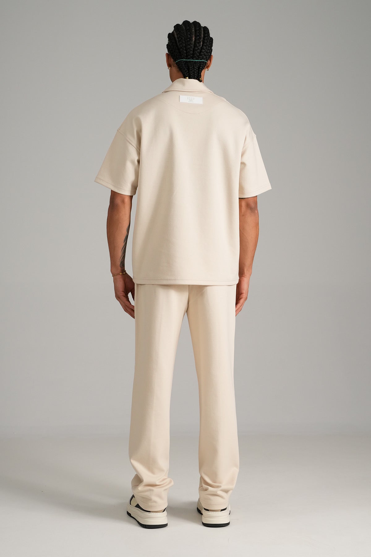 Ensemble beige Polo zip + pantalon