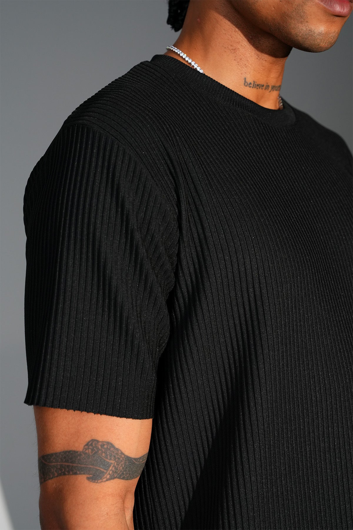 Ensemble Pablo noir T-shirt + pantalon