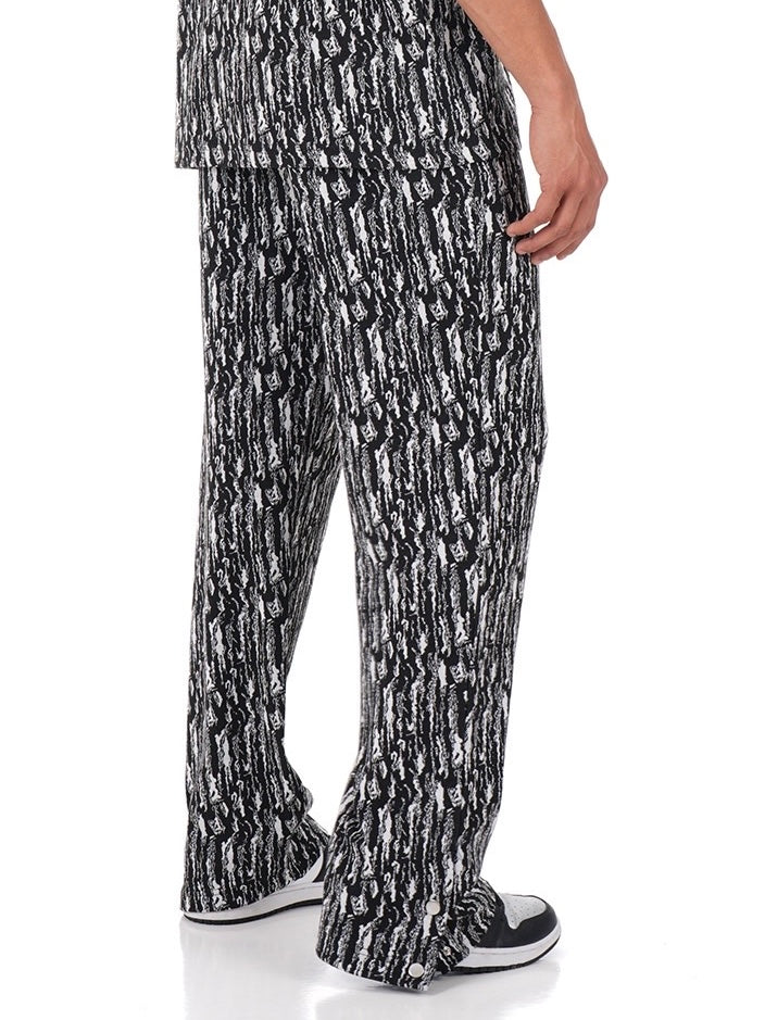 Pantalon motif noir blanc LL1116