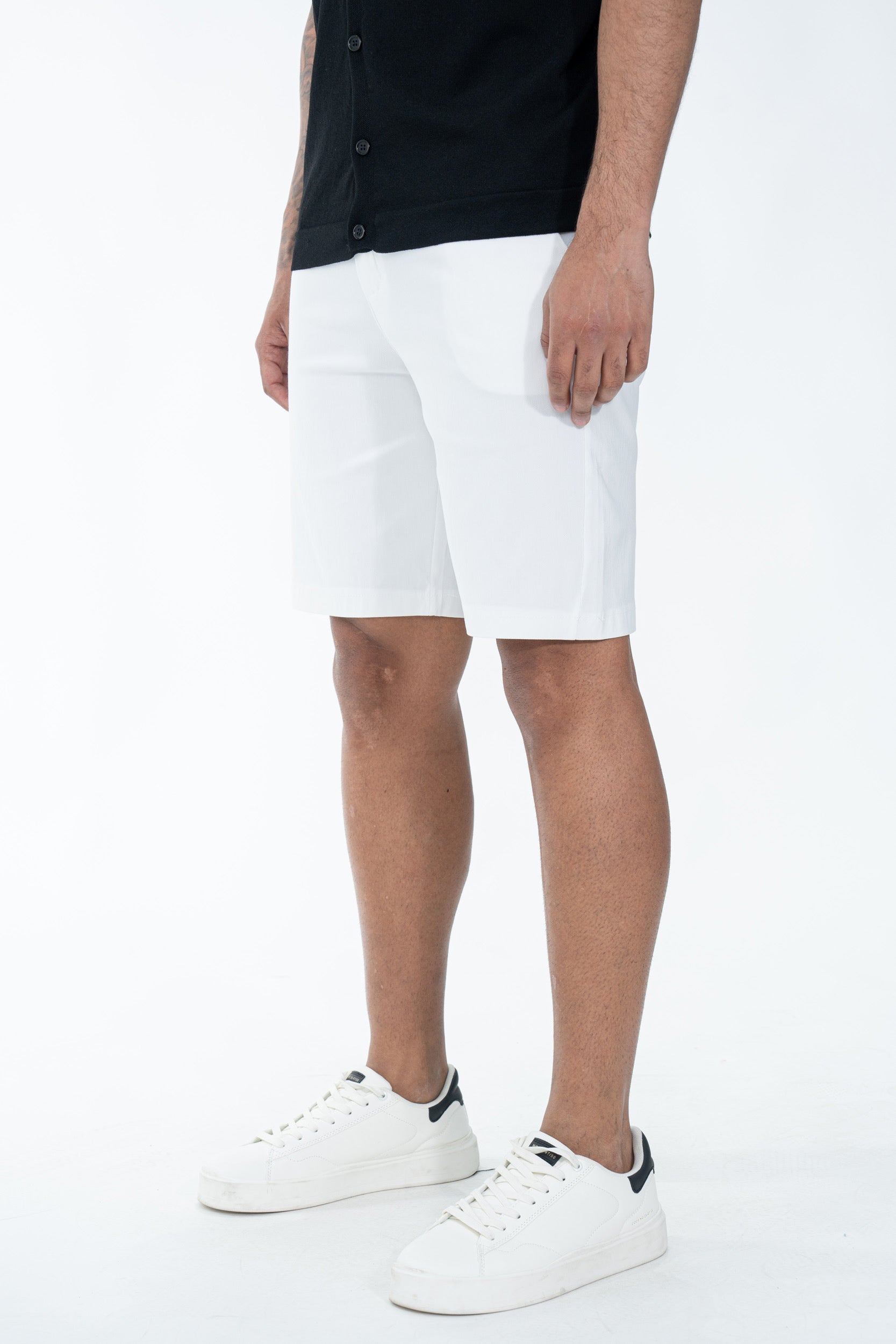 Short pince blanc