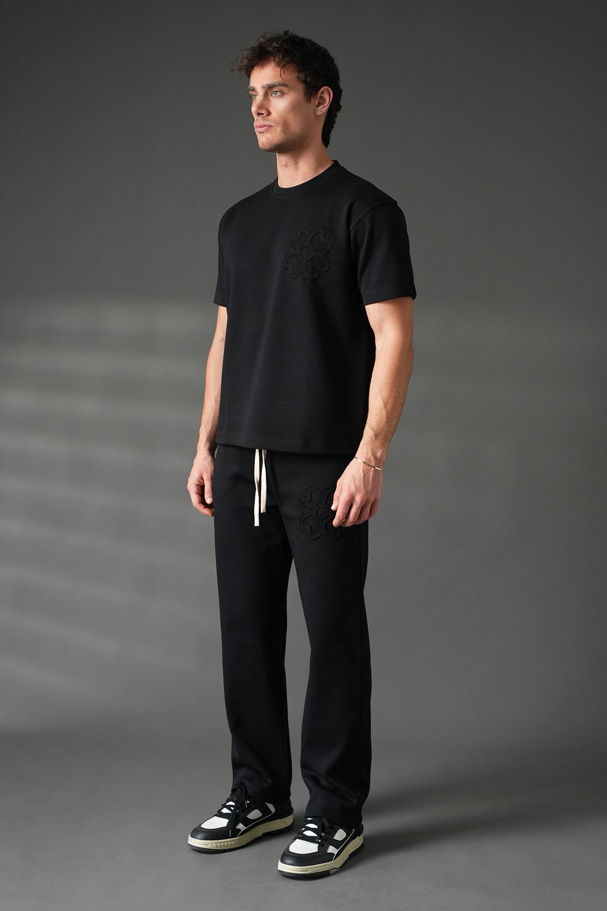 Ensemble T-shirt + pant trèfle noir