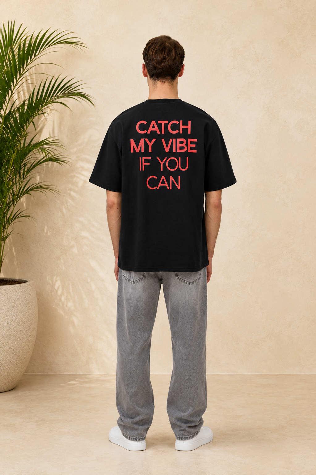T-Shirt Energy Catch My Vibe noir