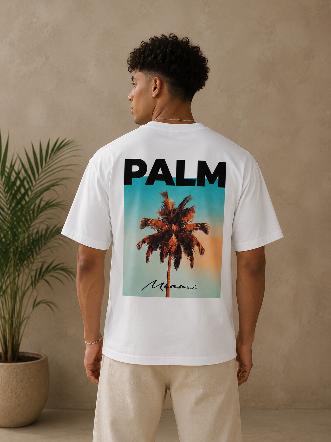 T-Shirt Palm blanc