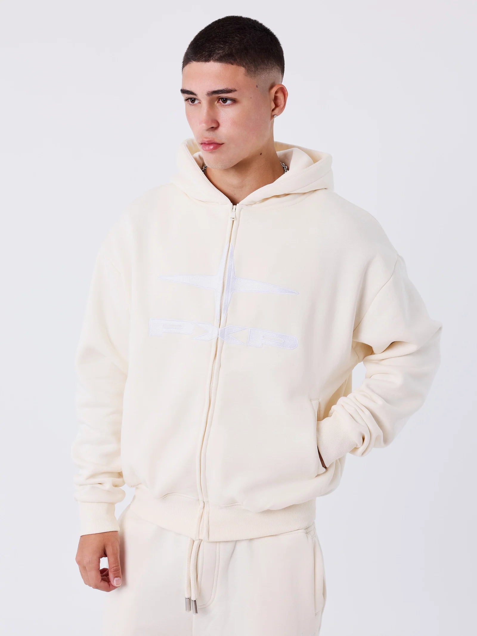 PXP - Veste capuche essentials ivoire