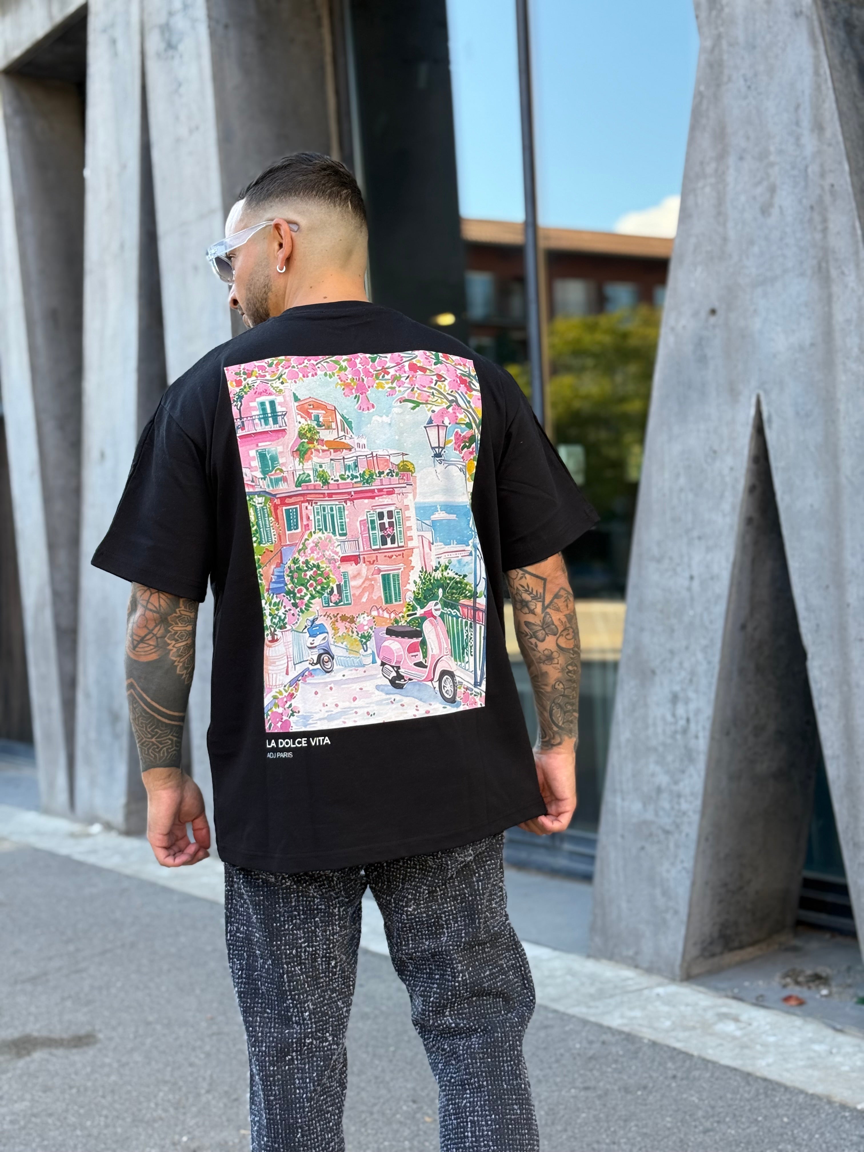 T-shirt Dolce Vita noir