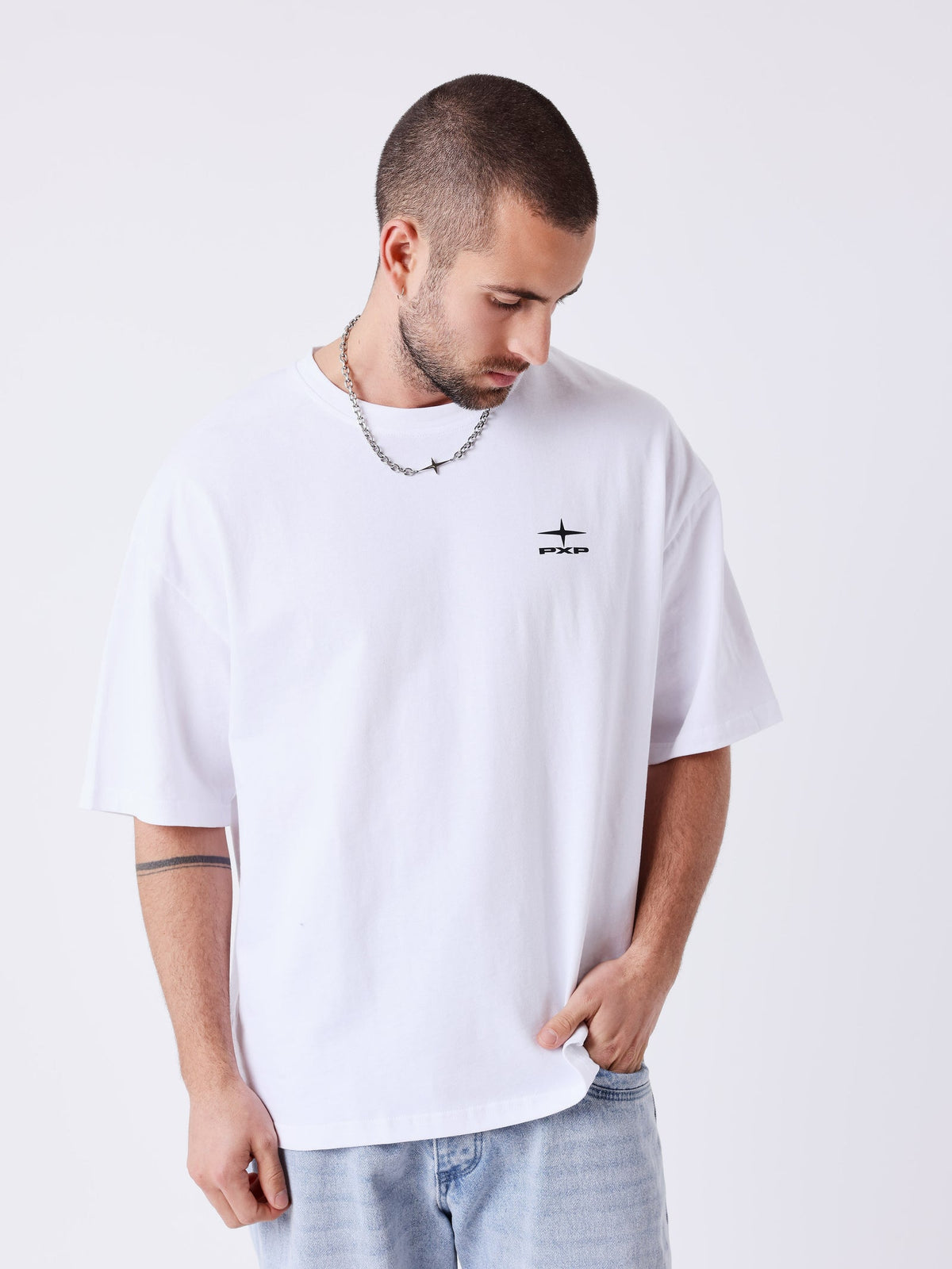 PXP - T-SHIRT BOXY ESSENTIAL BLANC CHANGE THE GAME
