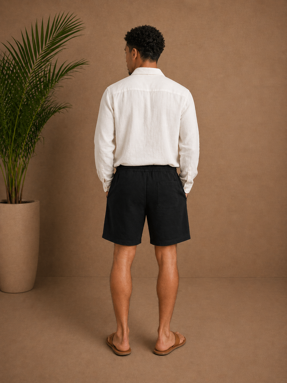 Short coton noir