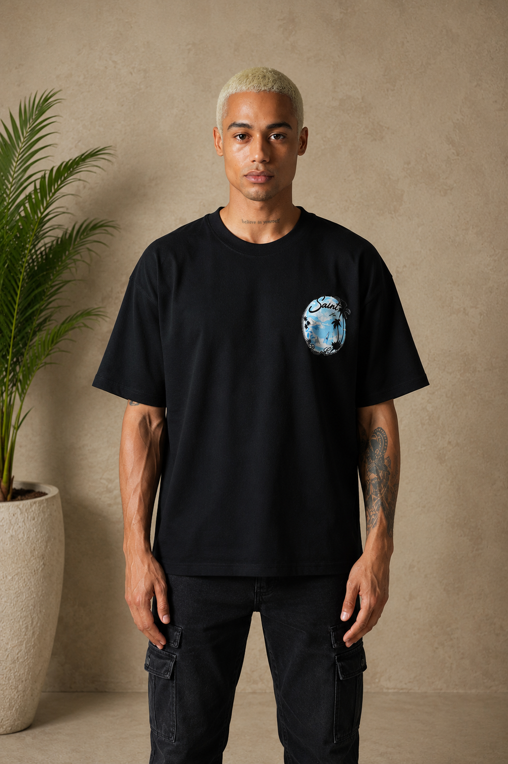 T-Shirt Resort Club noir