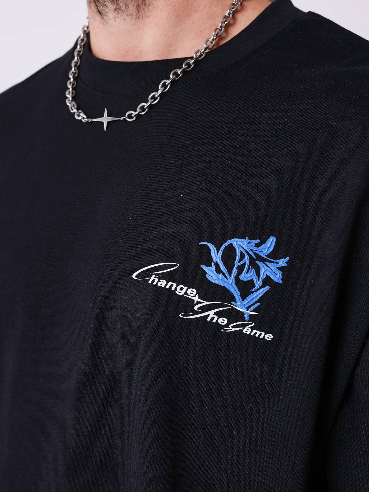 PXP - T-SHIRT FLORAL NOIR