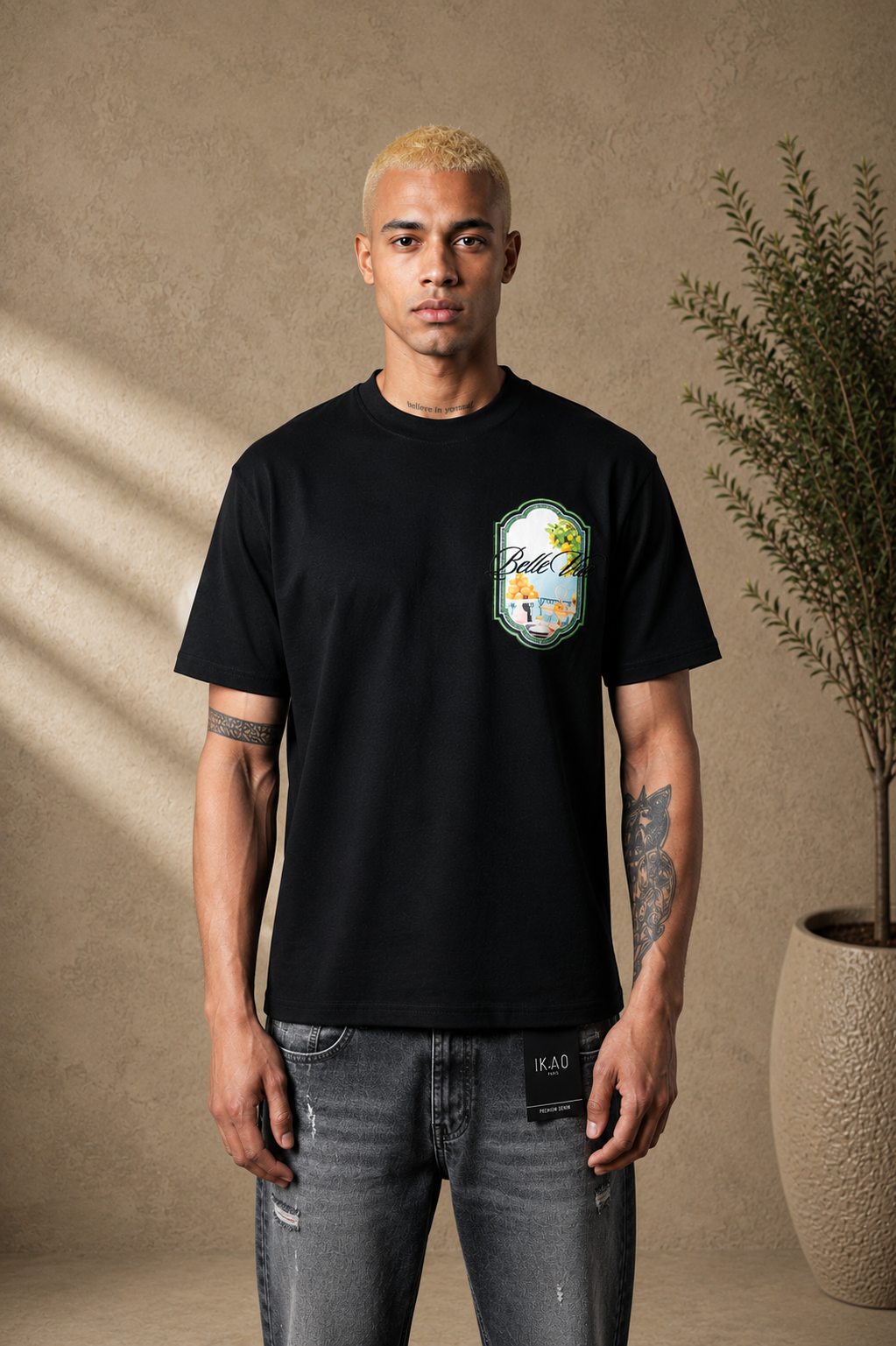 T-Shirt Belle Vue noir