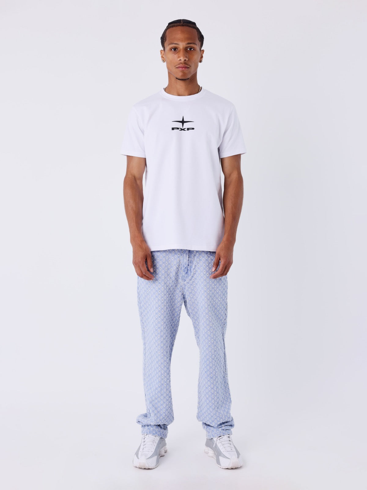 PXP - Pantalon Jean motif bleu ciel