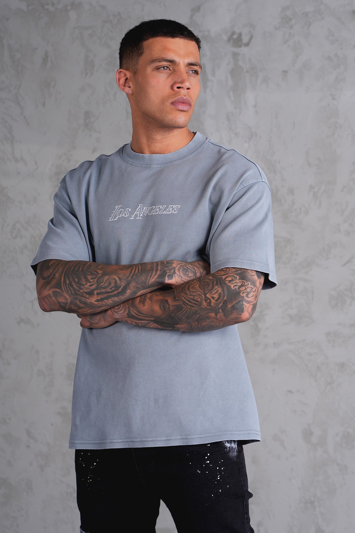 T-Shirt Los Angeles gris clair