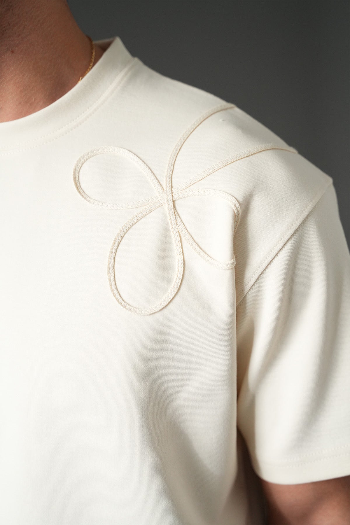 Ensemble beige Brodé T-shirt + pant