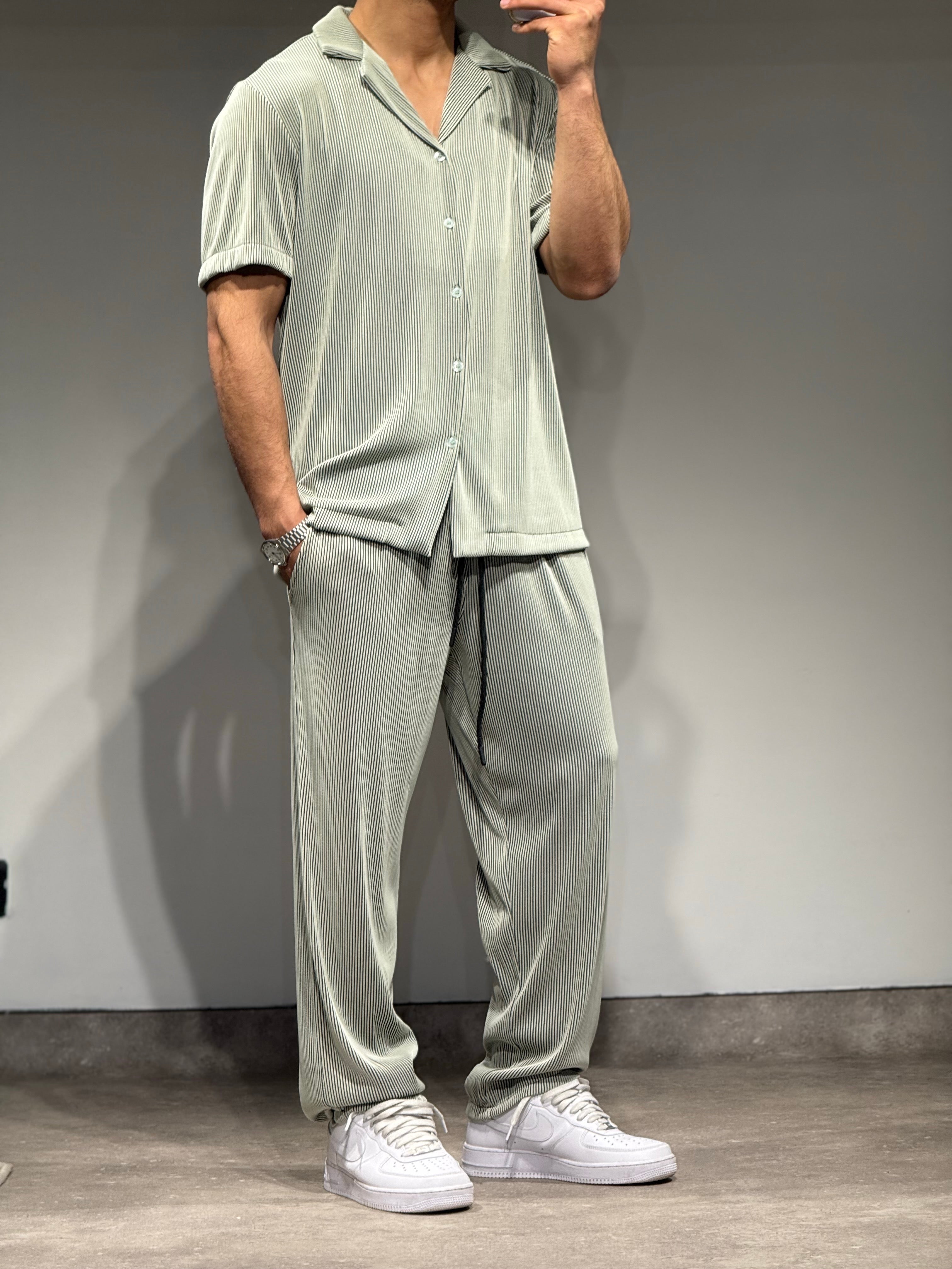 Ensemble Pablo velvet kaki