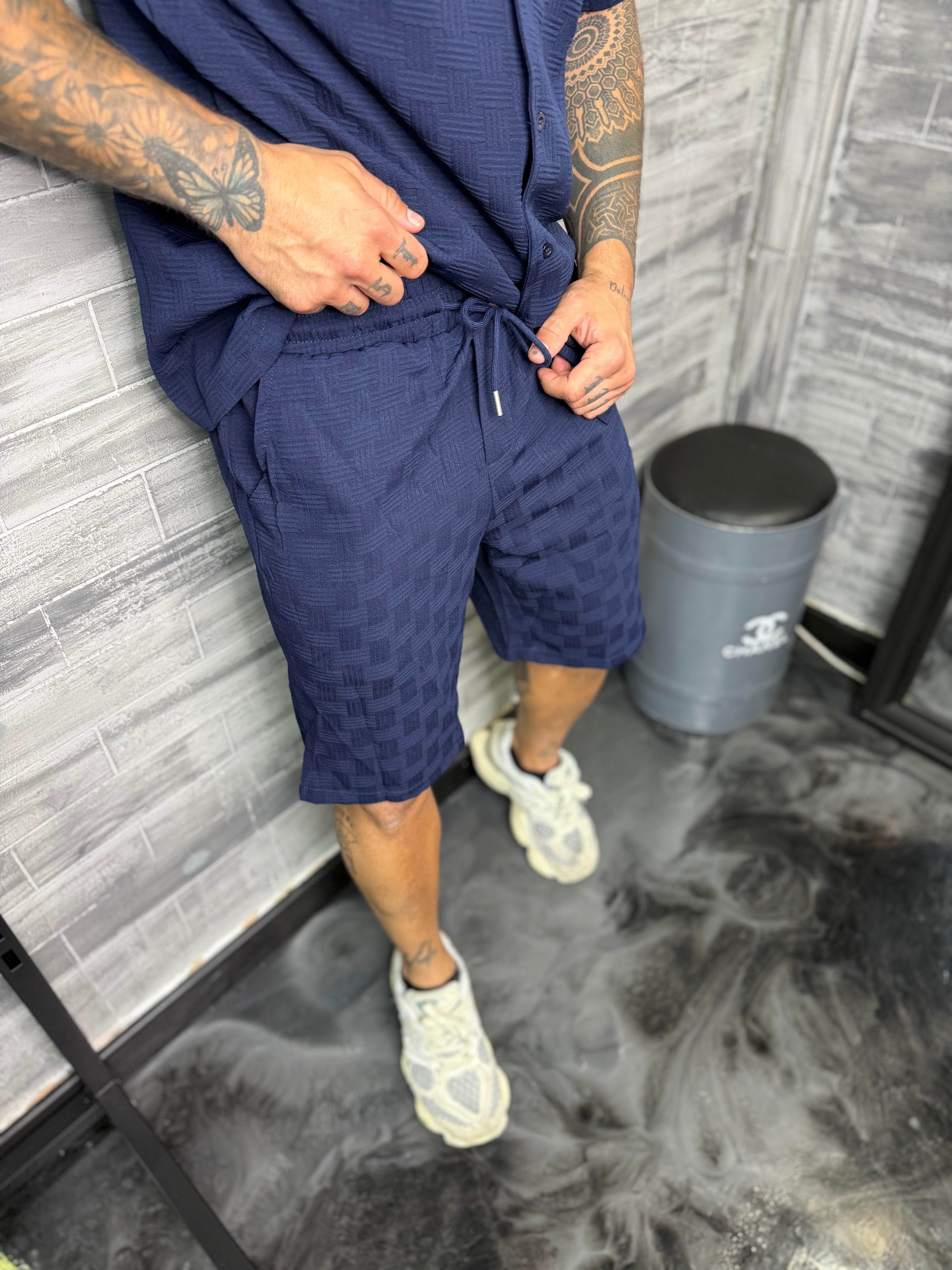 Ensemble Malta short + chemise navy