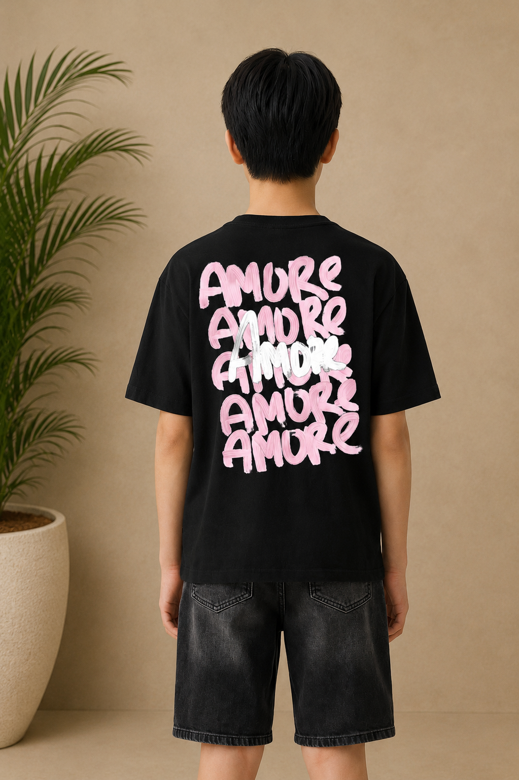 T-shirt enfant Amore noir