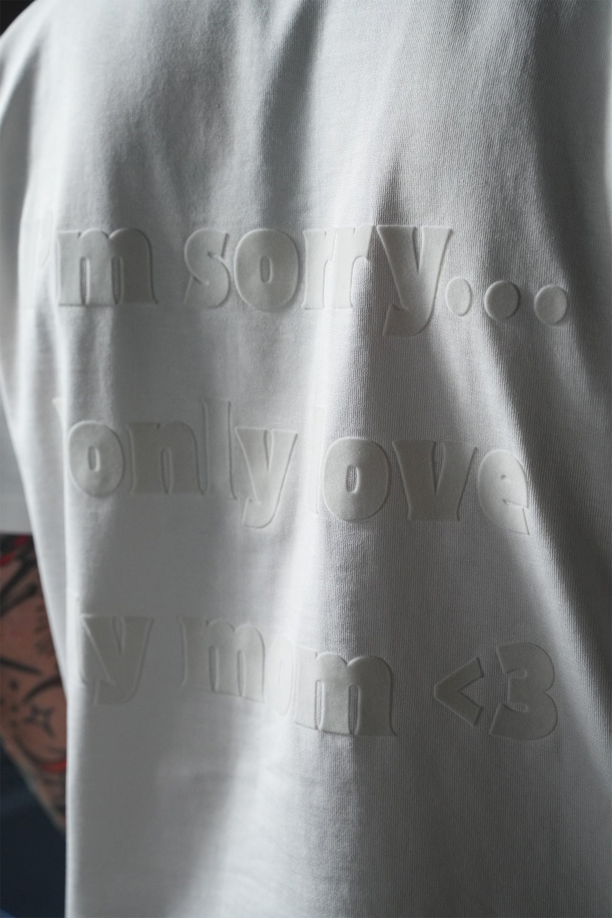 T-Shirt Love Mom Blanc