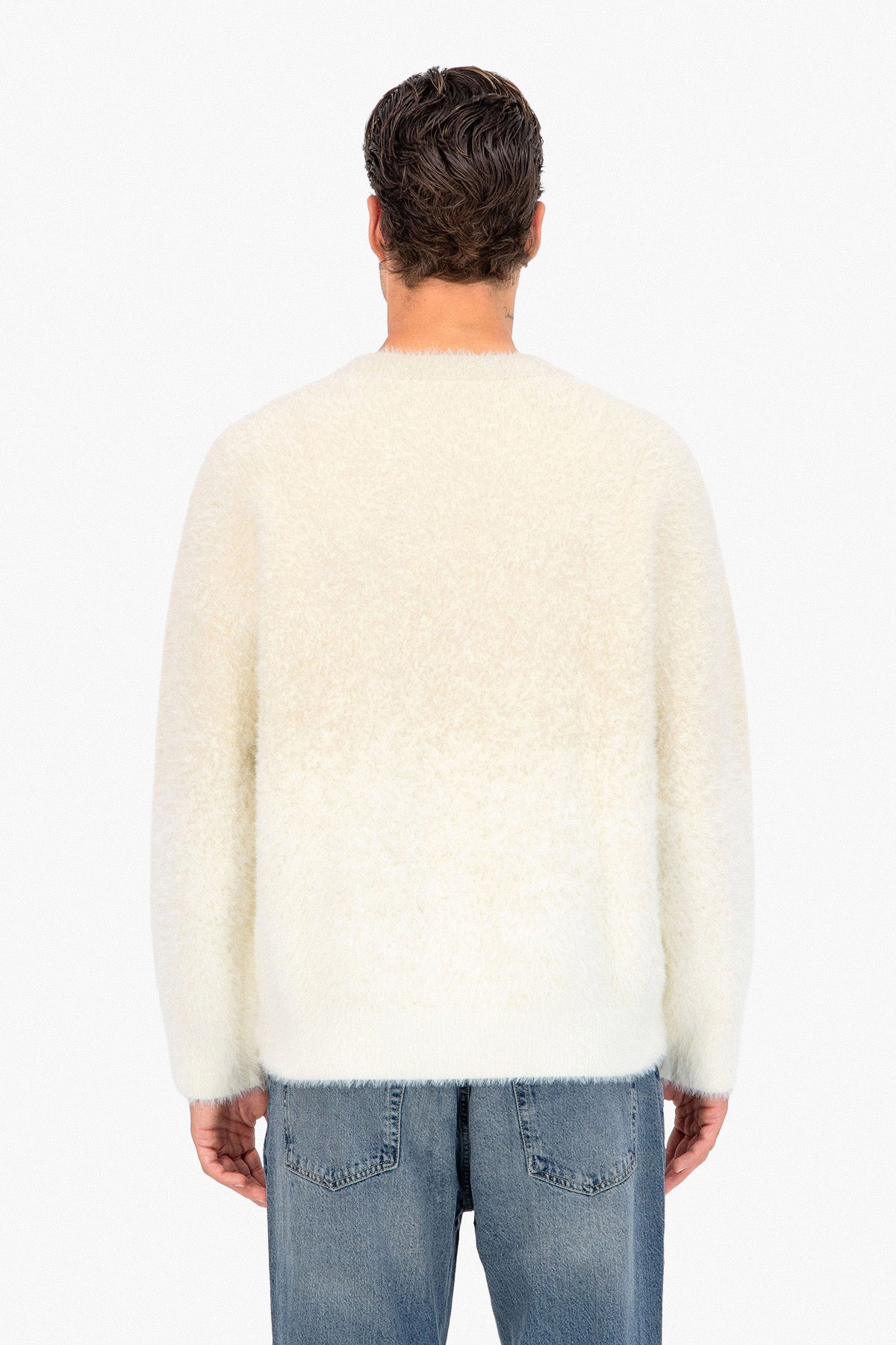 Pull fluffy Snow beige