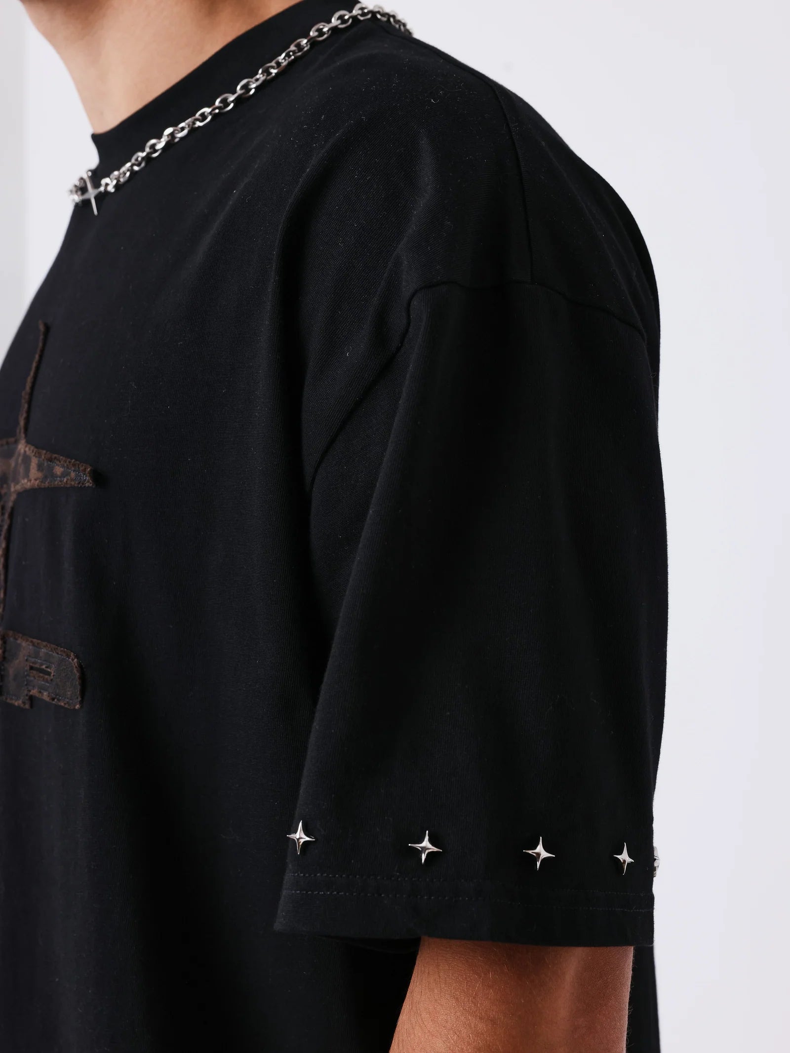 PXP - T-shirt noir léopard