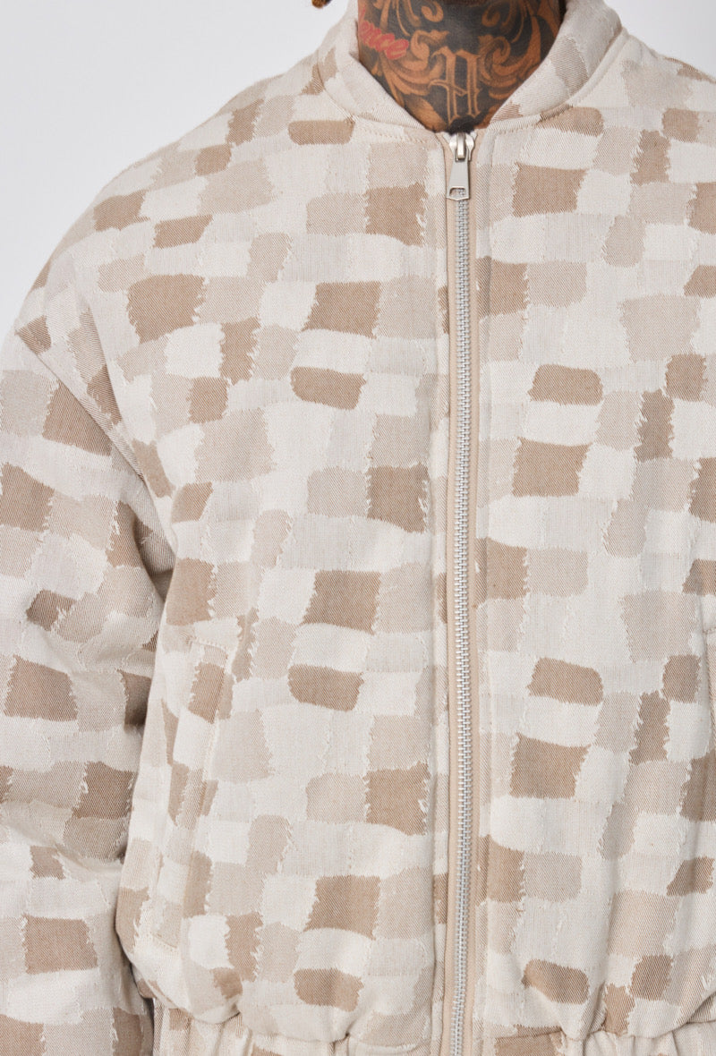 Veste motif beige