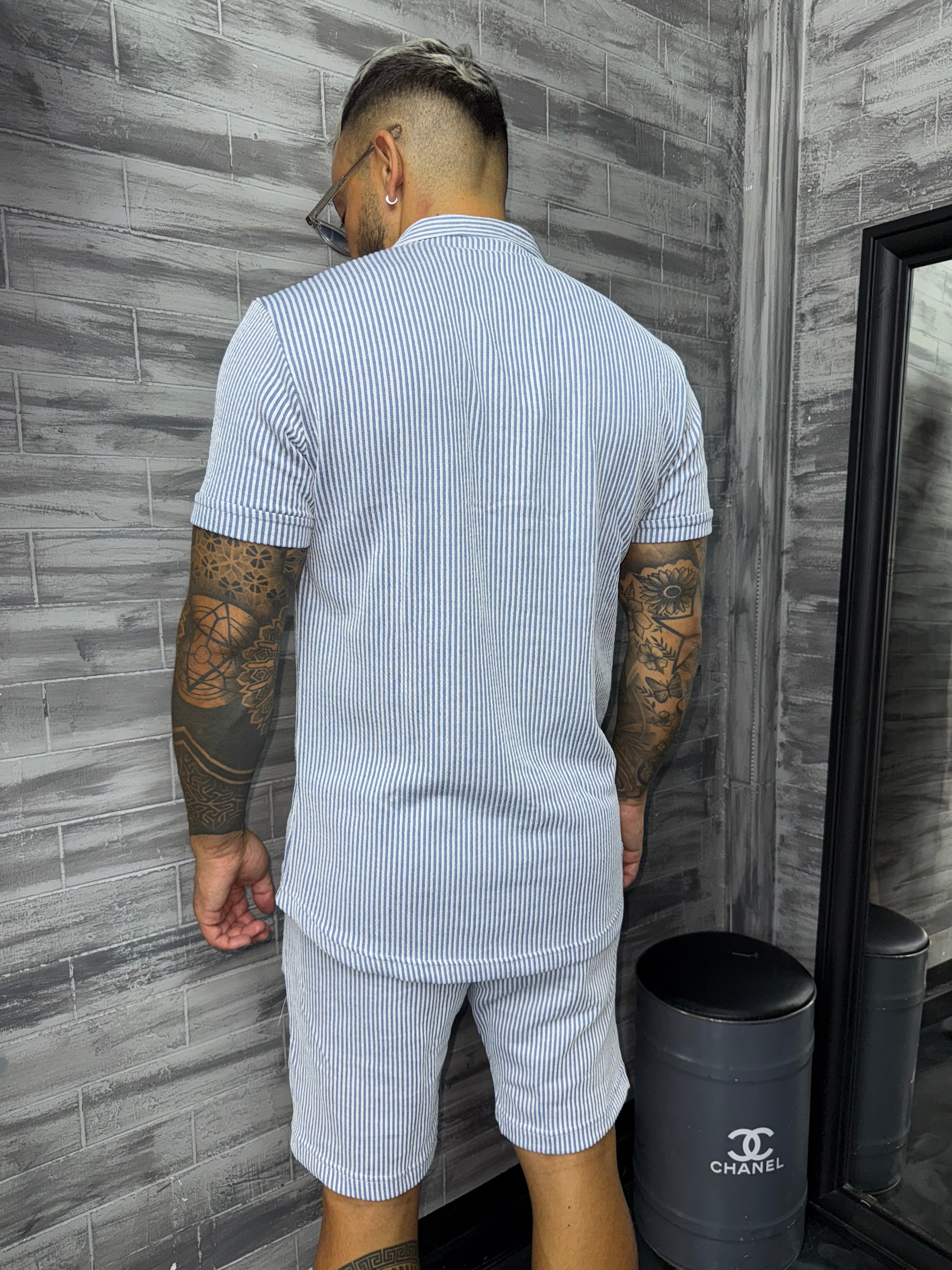 Chemise rayure blanc / bleu