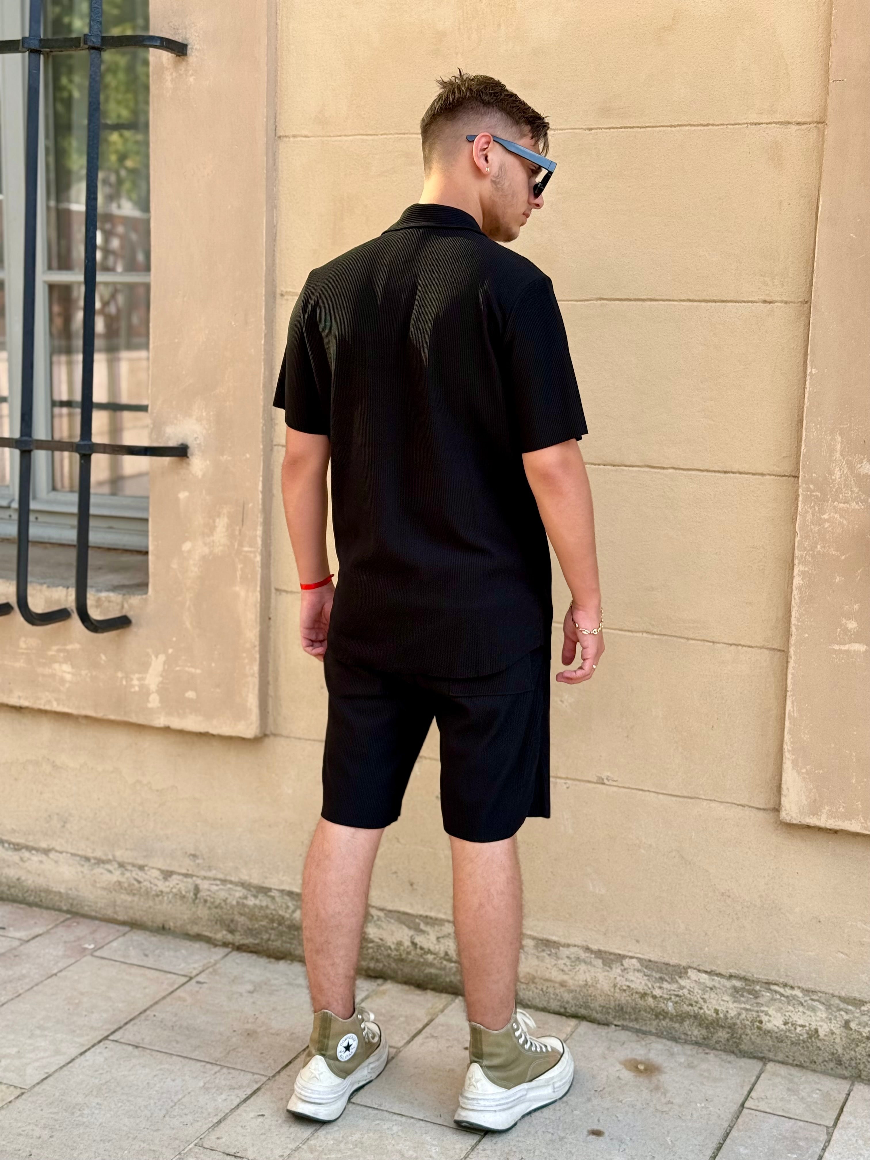 Ensemble Pablo short + chemise noir