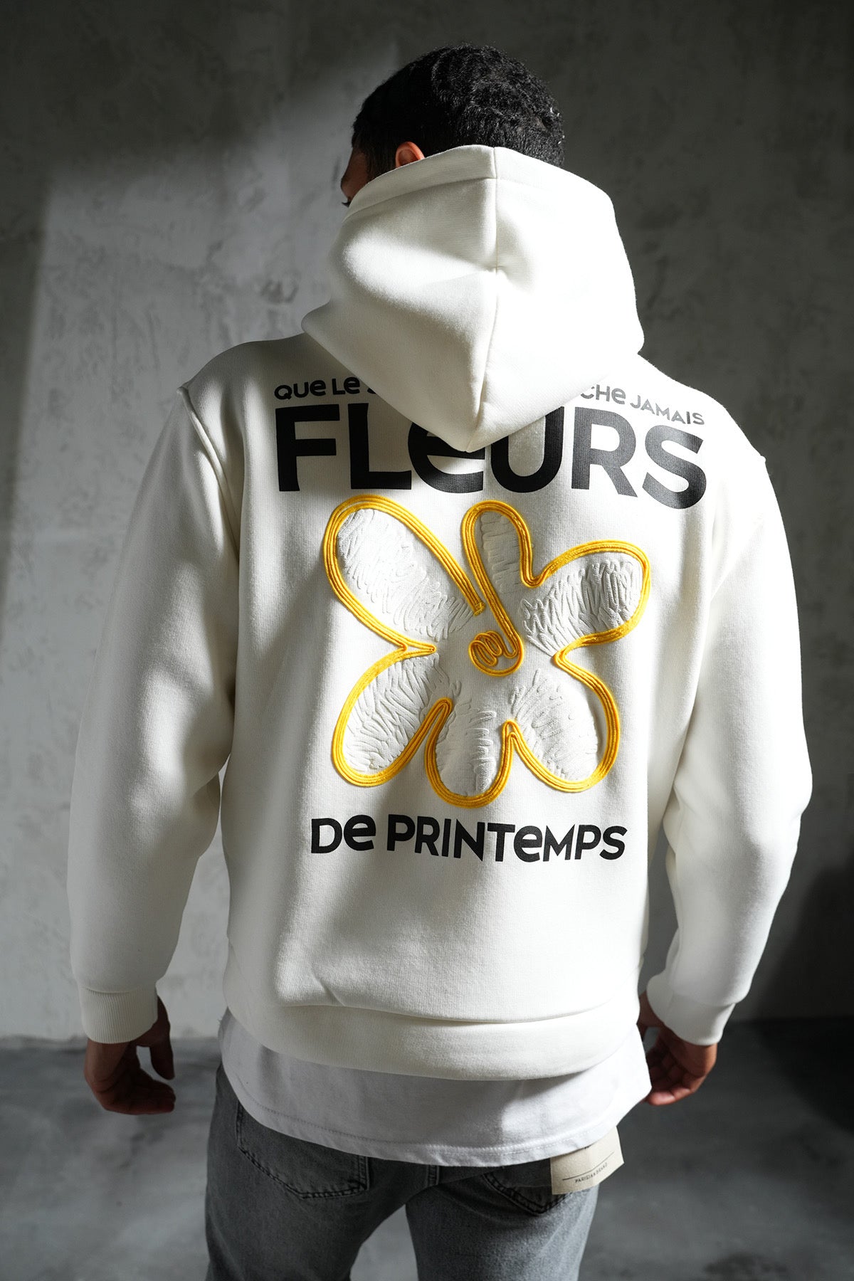 Sweat Fleurs de printemps blanc
