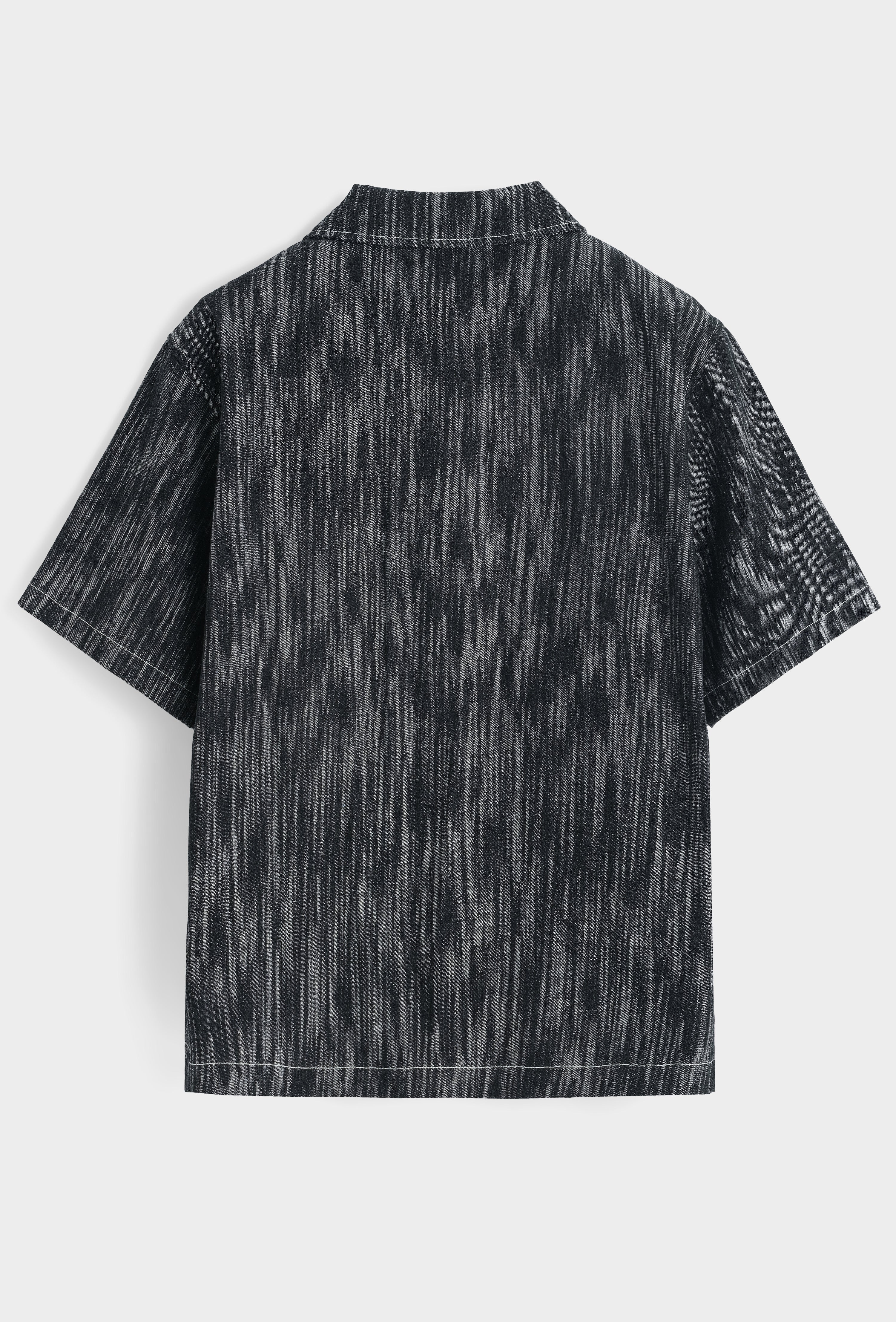 Ensemble short chemise jean gris zip