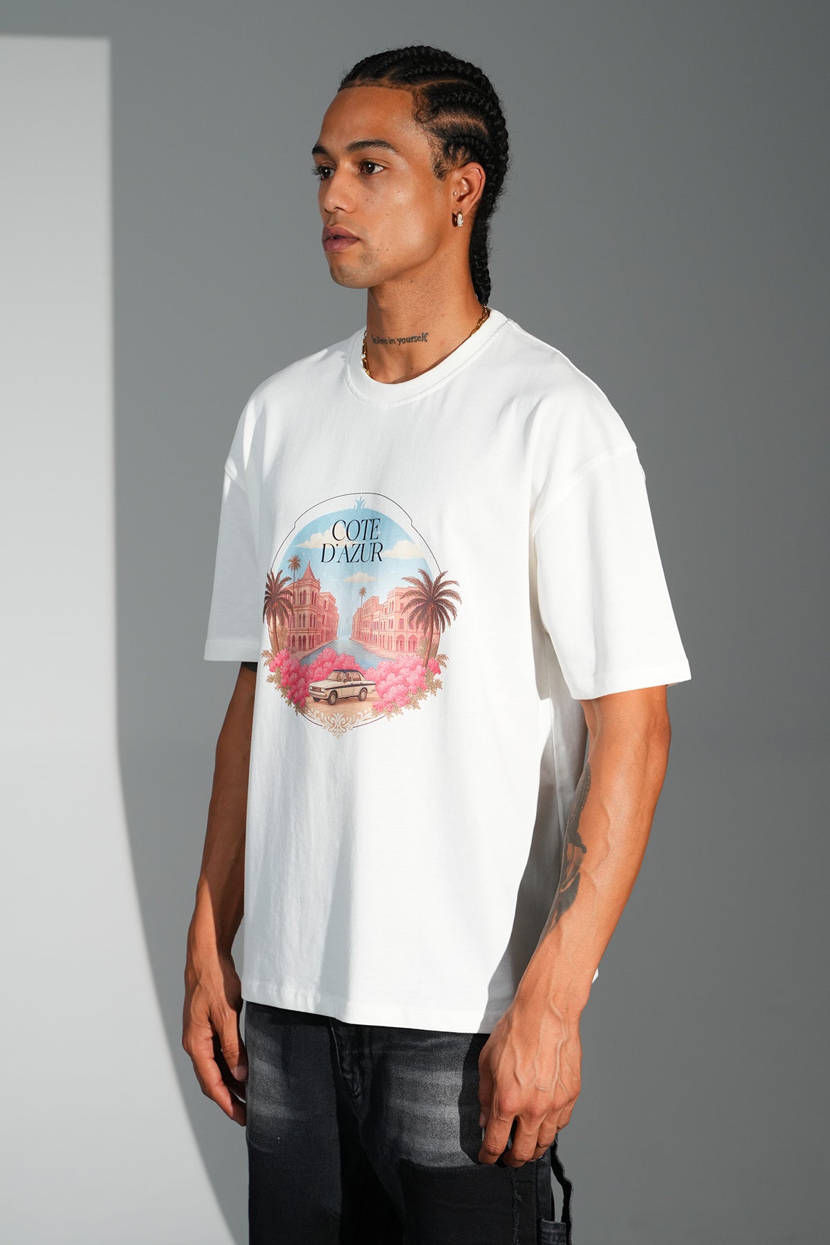 T-Shirt côte d’Azur blanc