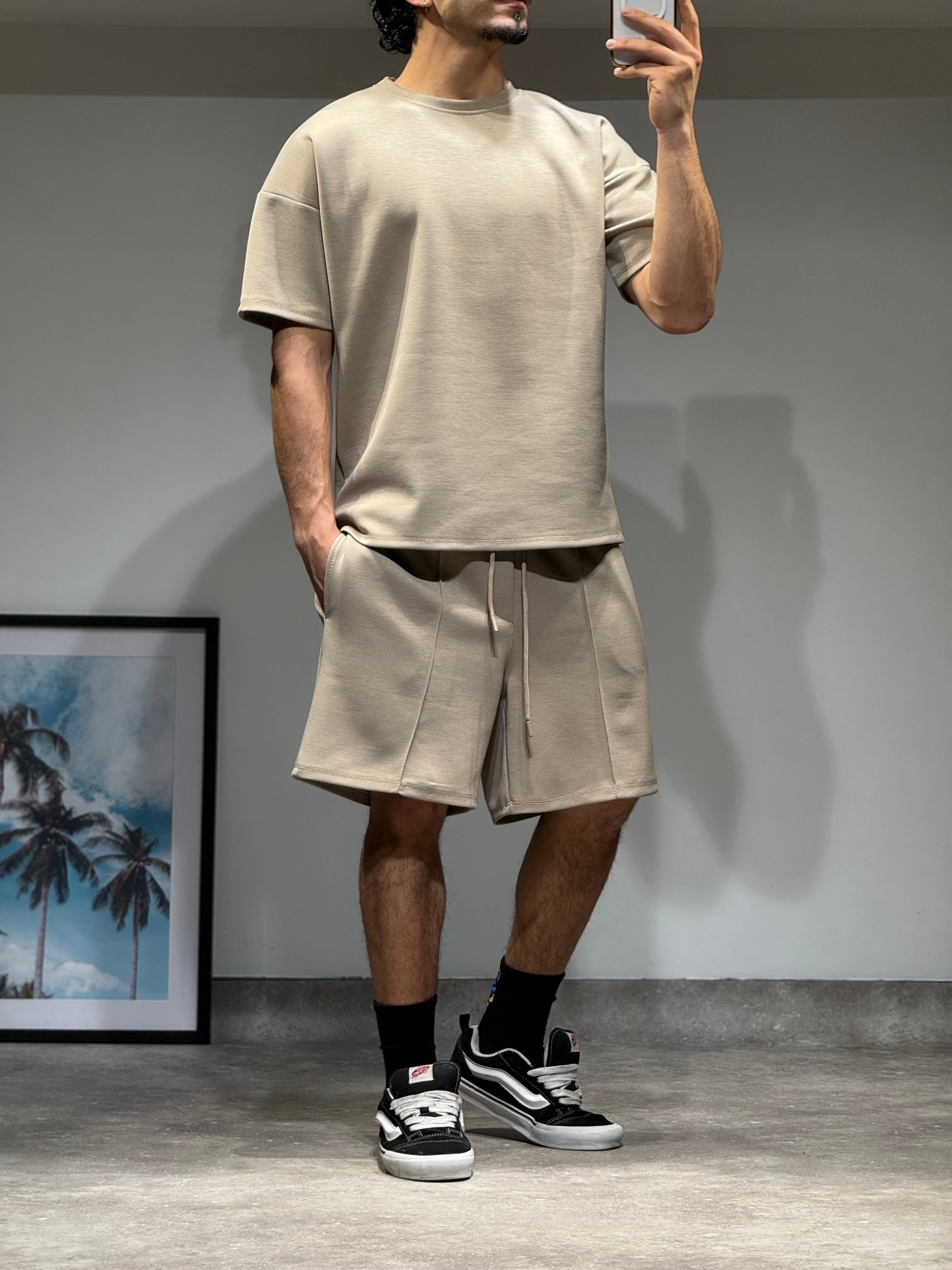 Short Néoprène beige