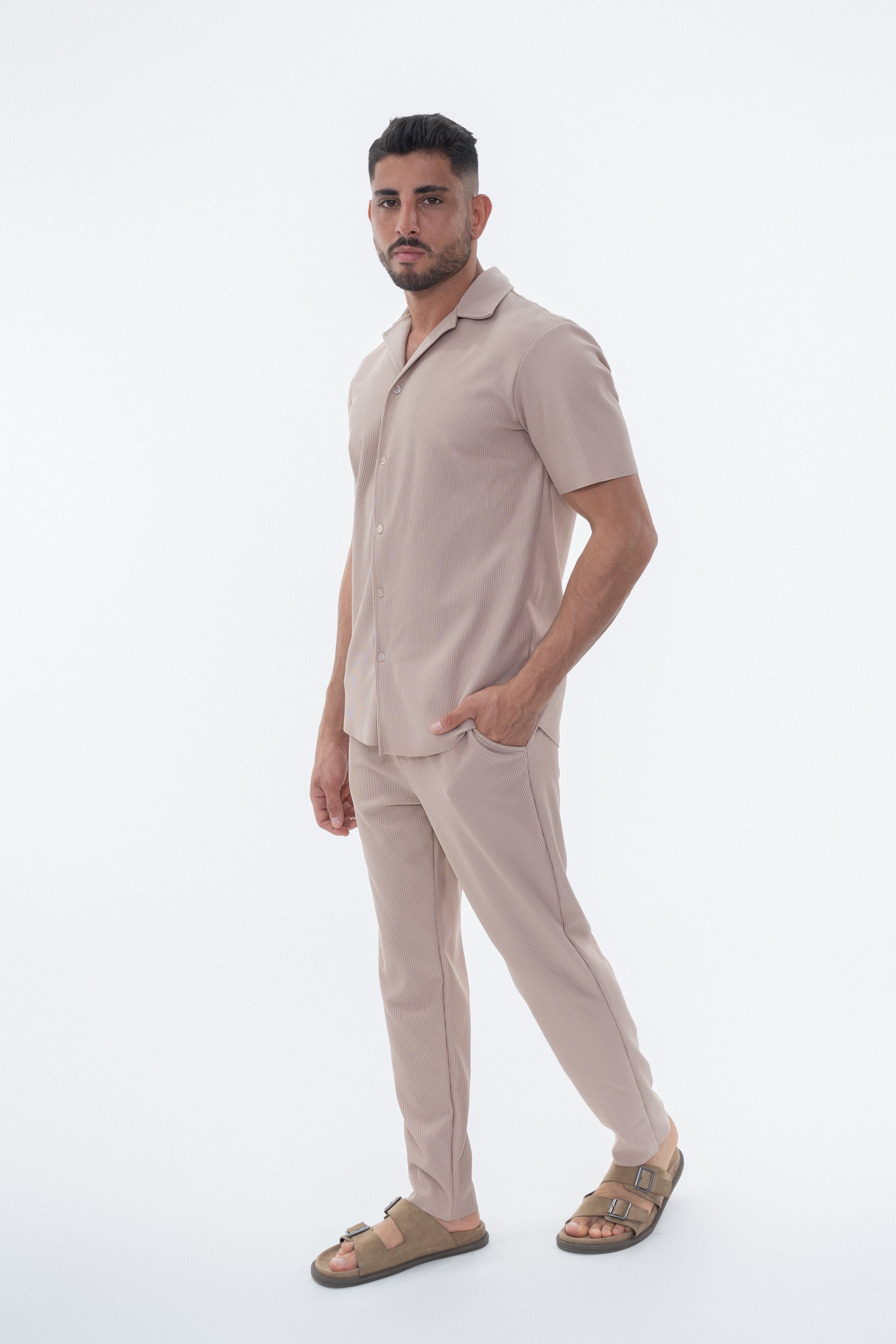 Ensemble Pablo Chemise pantalon beige