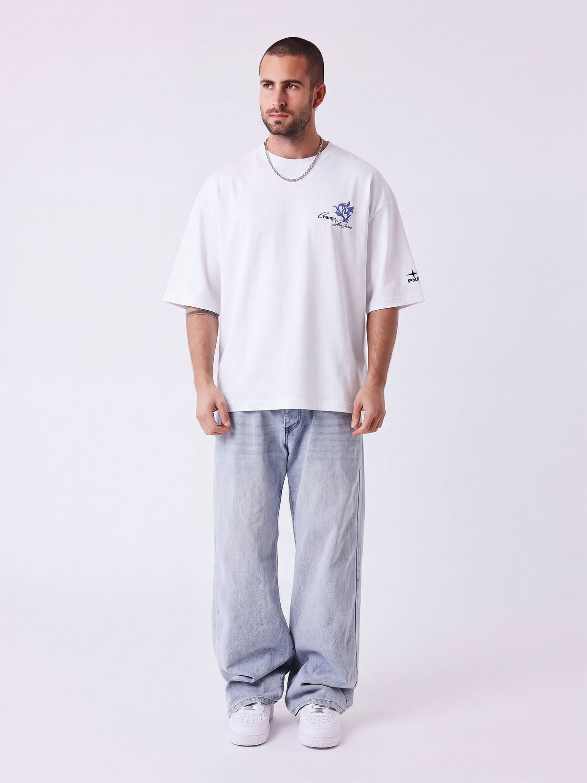PXP - T-SHIRT FLORAL BLANC